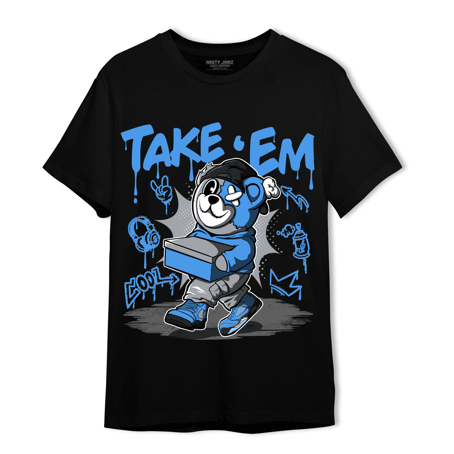 University Blue 5s T Shirt Match Take &