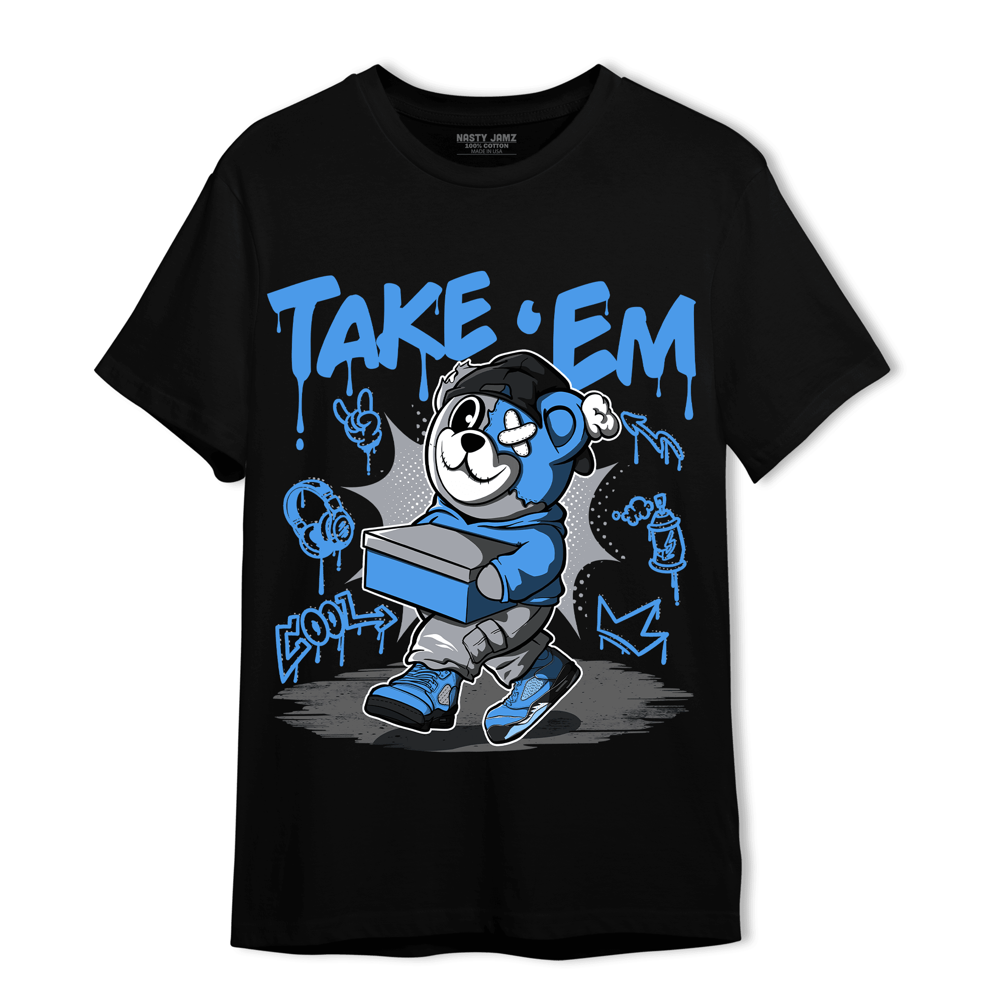 University Blue 5s T Shirt Match Take &