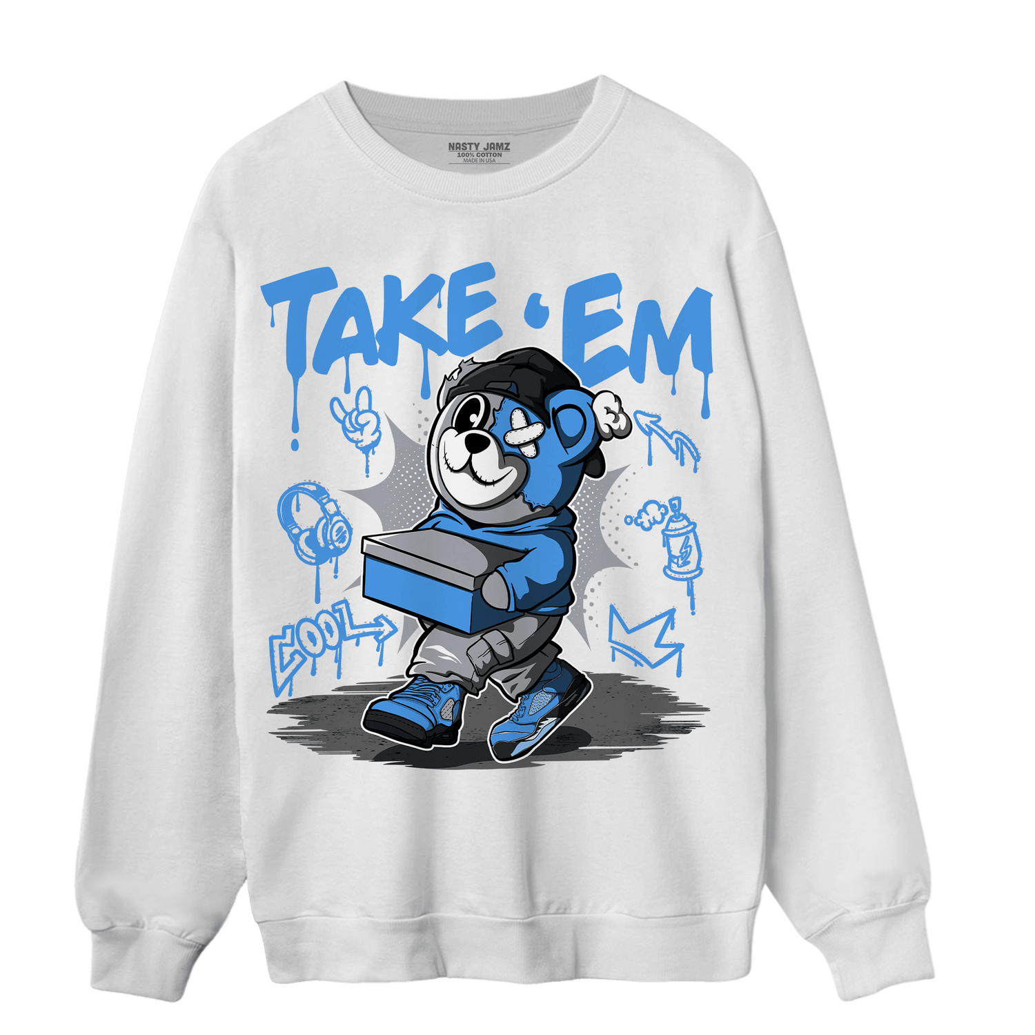 University Blue 5s Sweatshirt Match Take &
