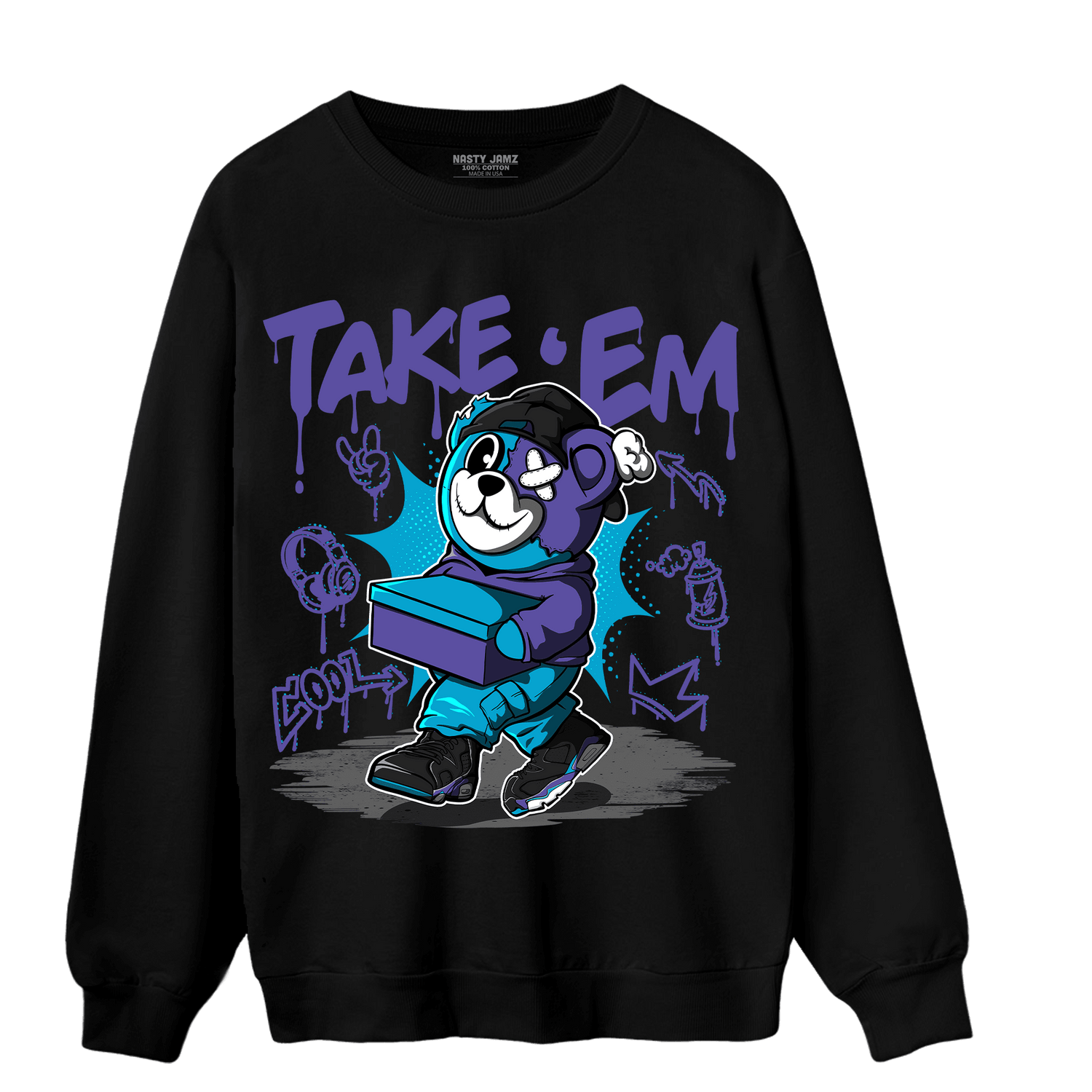 Aqua 6s Sweatshirt Match Take &