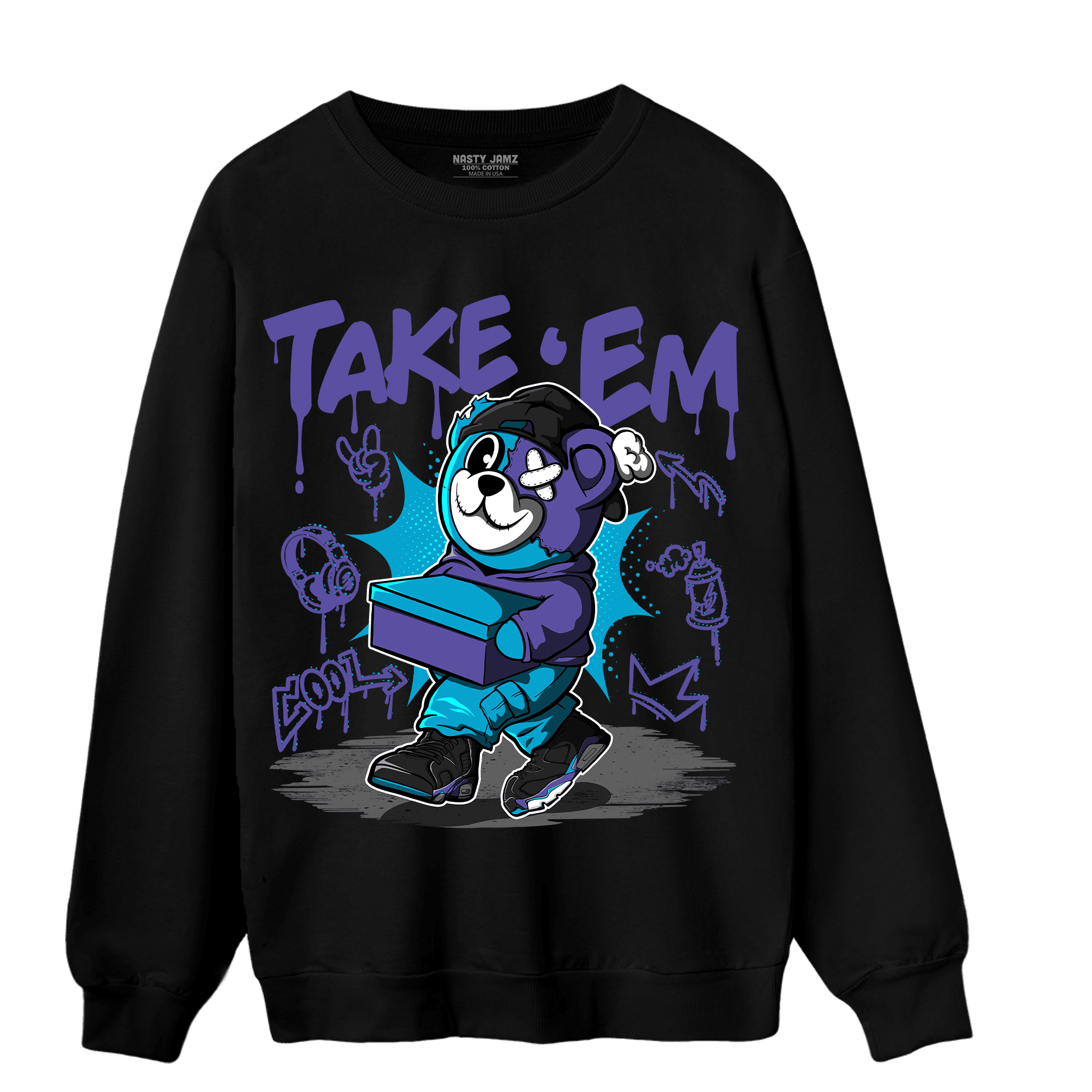 Aqua 6s Sweatshirt Match Take &