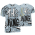 Blue Grey 13s T Shirt Match The King 3D All-Over Print Graffiti - NastyJamz