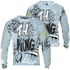 Blue Grey 13s Sweatshirt Match The King 3D All-Over Print Graffiti - NastyJamz