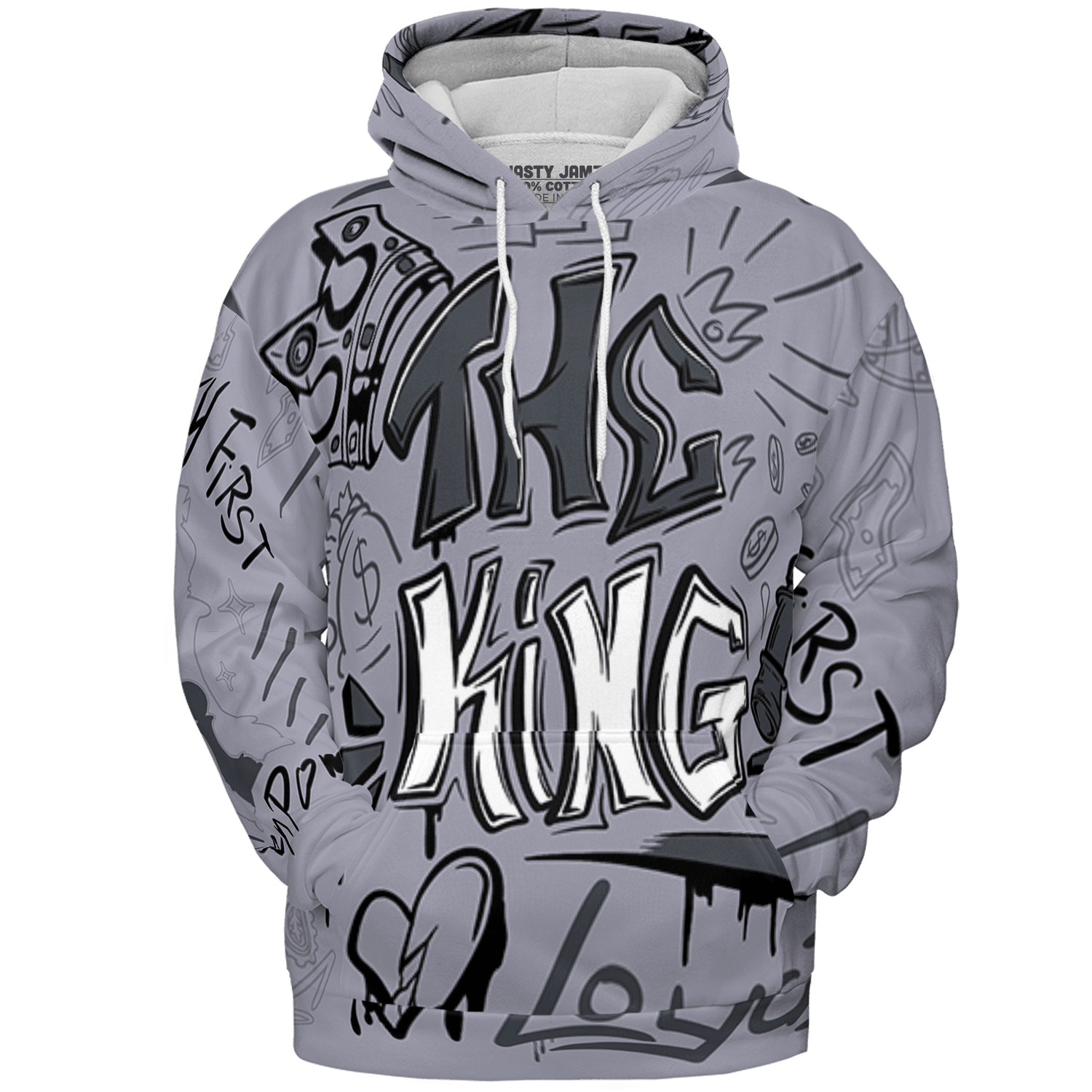 Stealth 14s Hoodie Match The King 3D All-Over Print Graffiti - NastyJamz