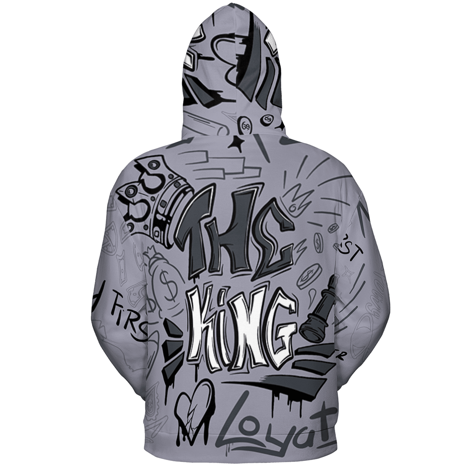 Stealth 14s Hoodie Match The King 3D All-Over Print Graffiti - NastyJamz