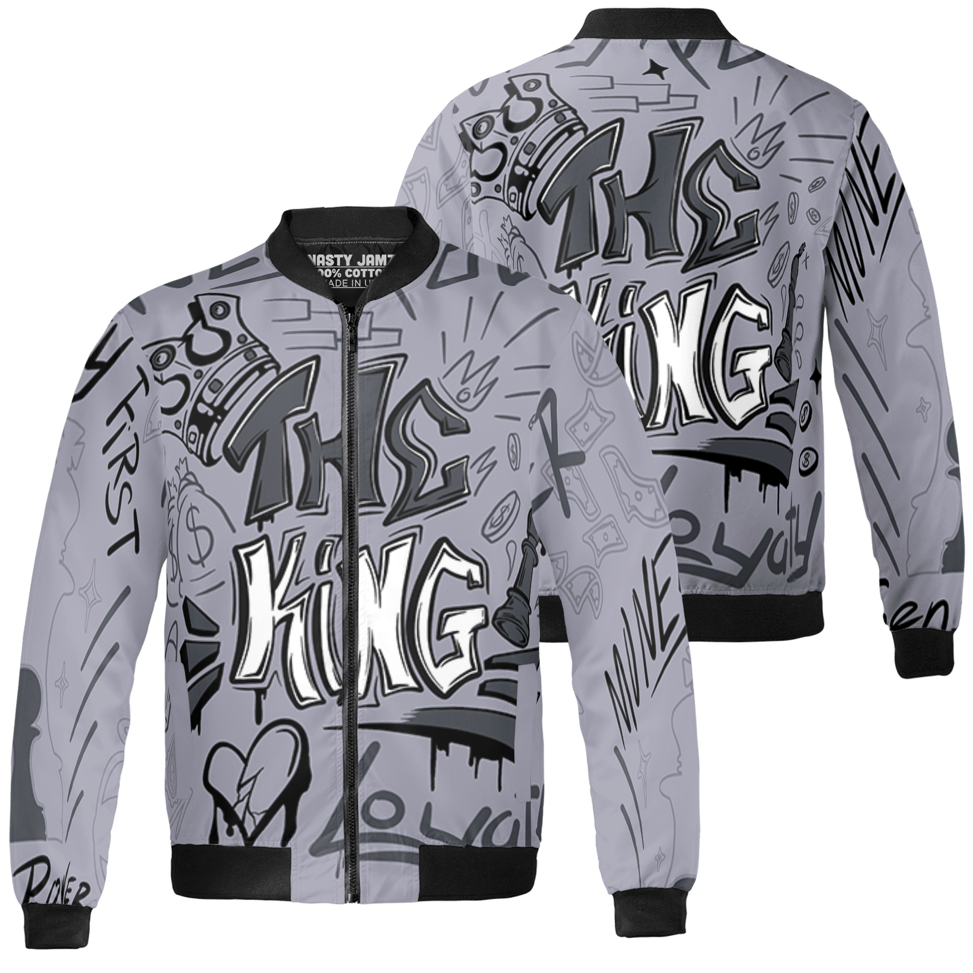 Stealth 14s Jacket Match The King 3D All-Over Print Graffiti - NastyJamz