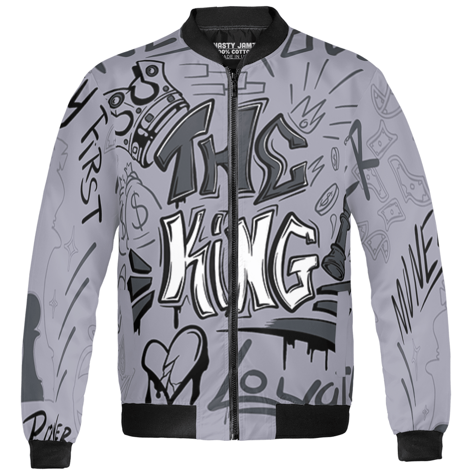 Stealth 14s Jacket Match The King 3D All-Over Print Graffiti - NastyJamz