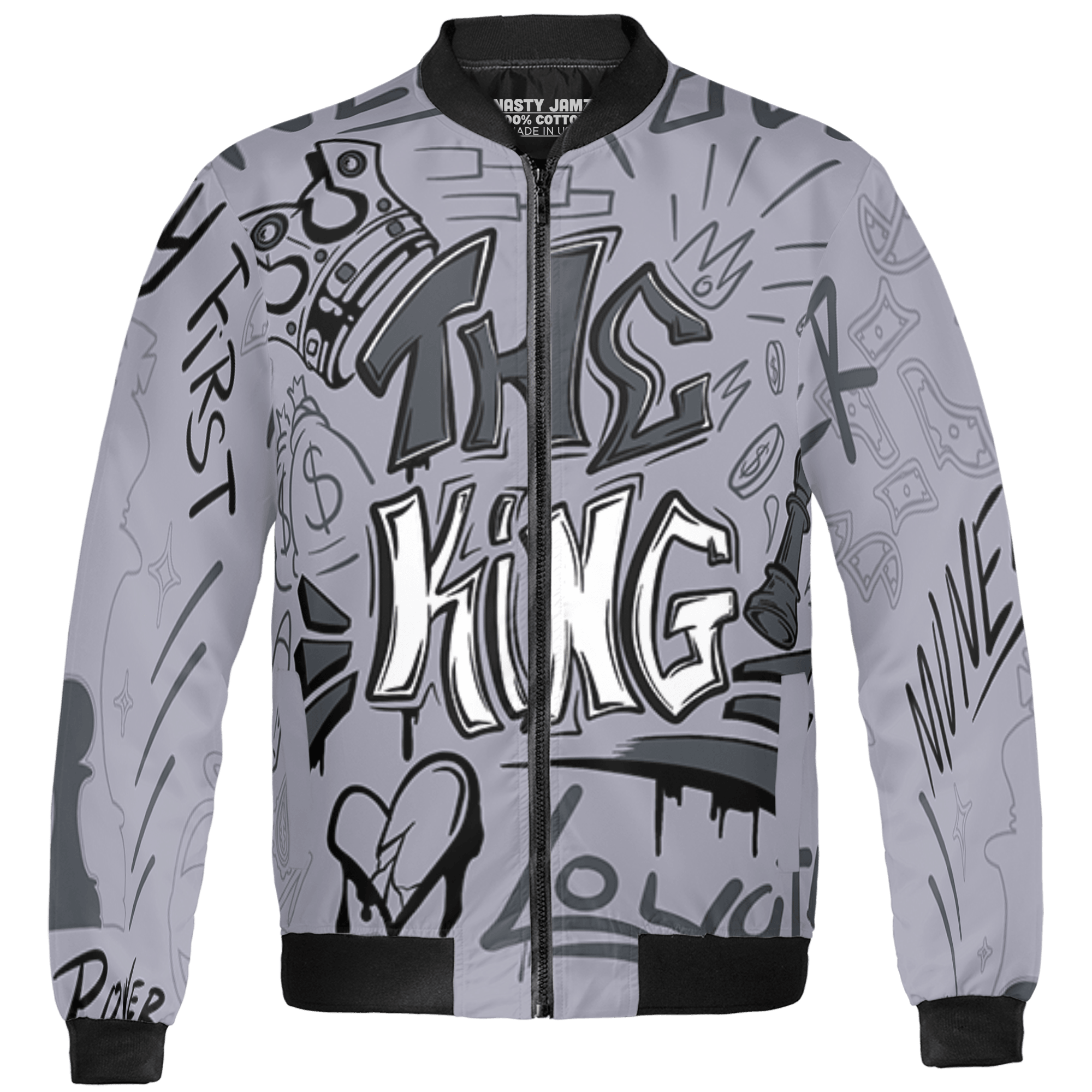 Stealth 14s Jacket Match The King 3D All-Over Print Graffiti - NastyJamz