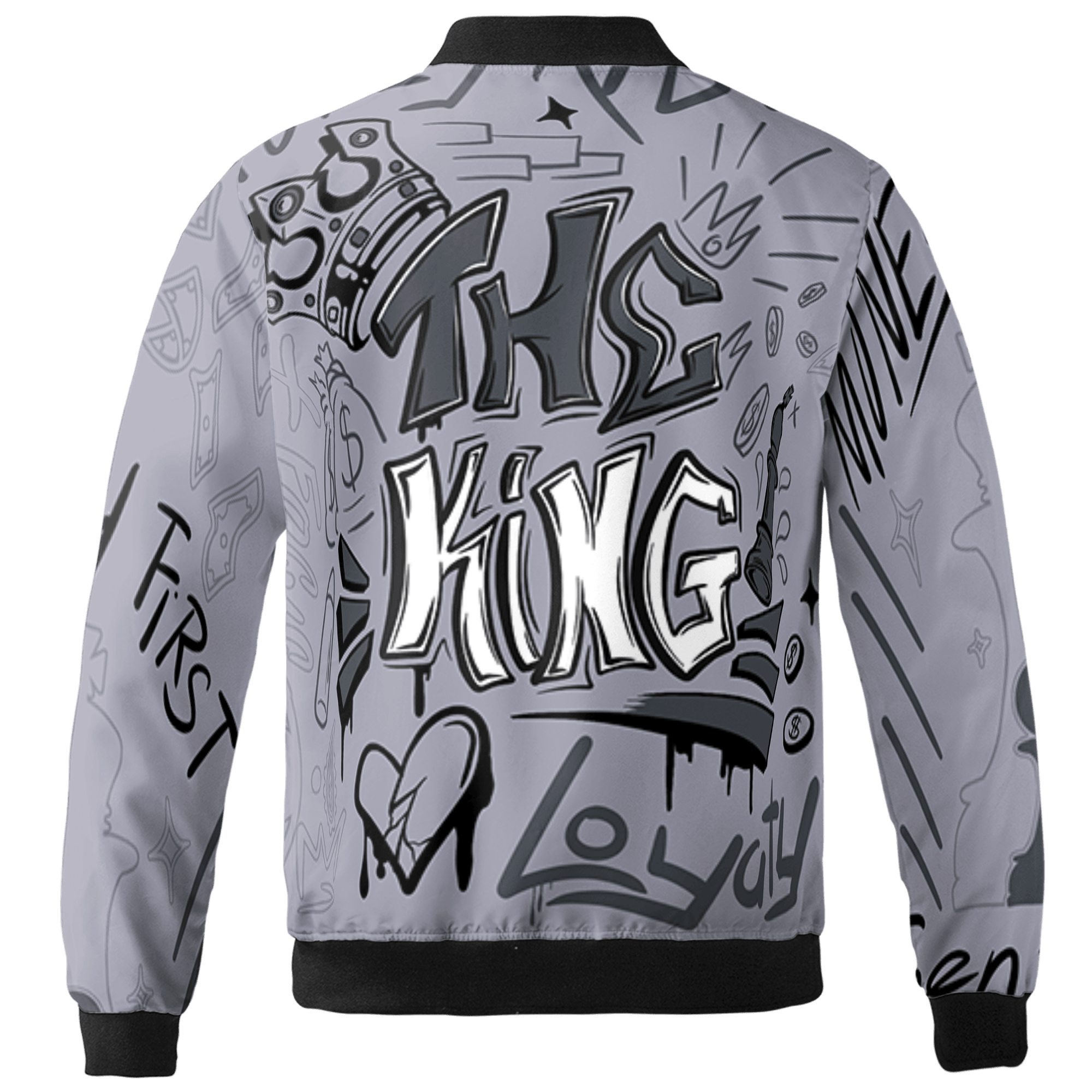 Stealth 14s Jacket Match The King 3D All-Over Print Graffiti - NastyJamz