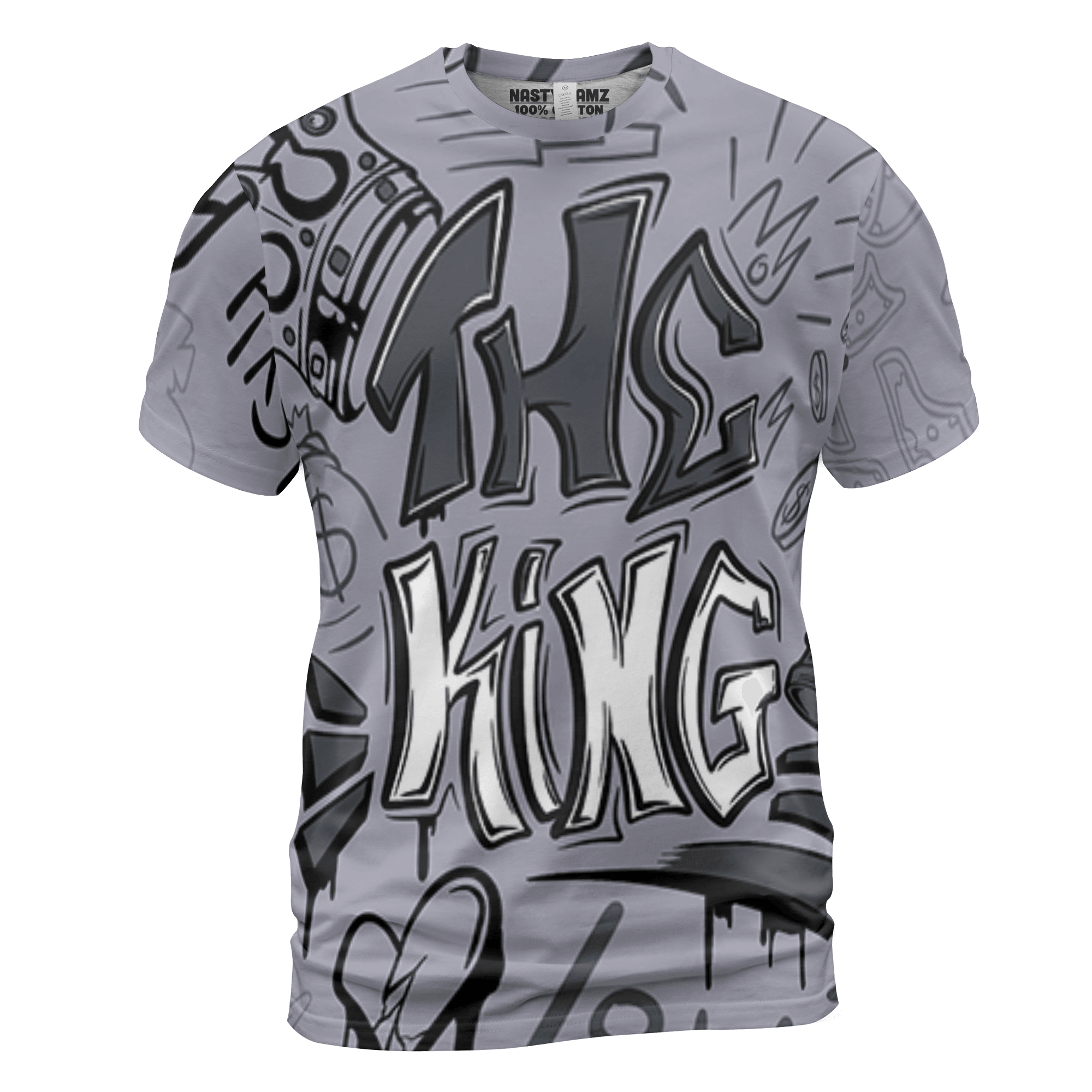 Stealth 14s T Shirt Match The King 3D All-Over Print Graffiti - NastyJamz