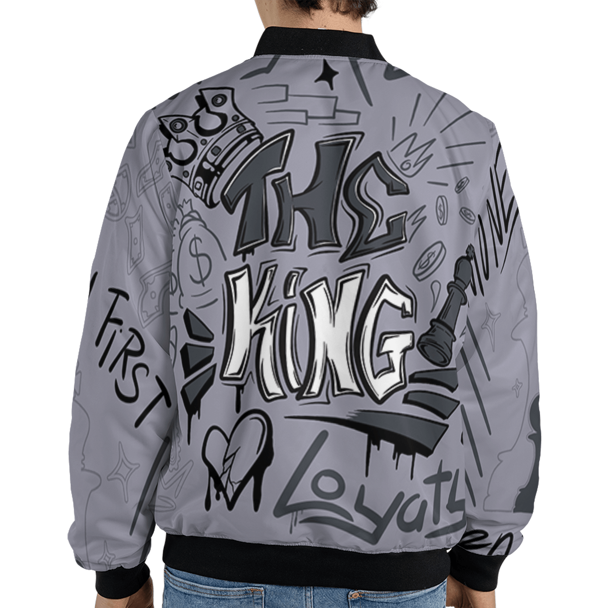 Stealth 14s Jacket Match The King 3D All-Over Print Graffiti - NastyJamz