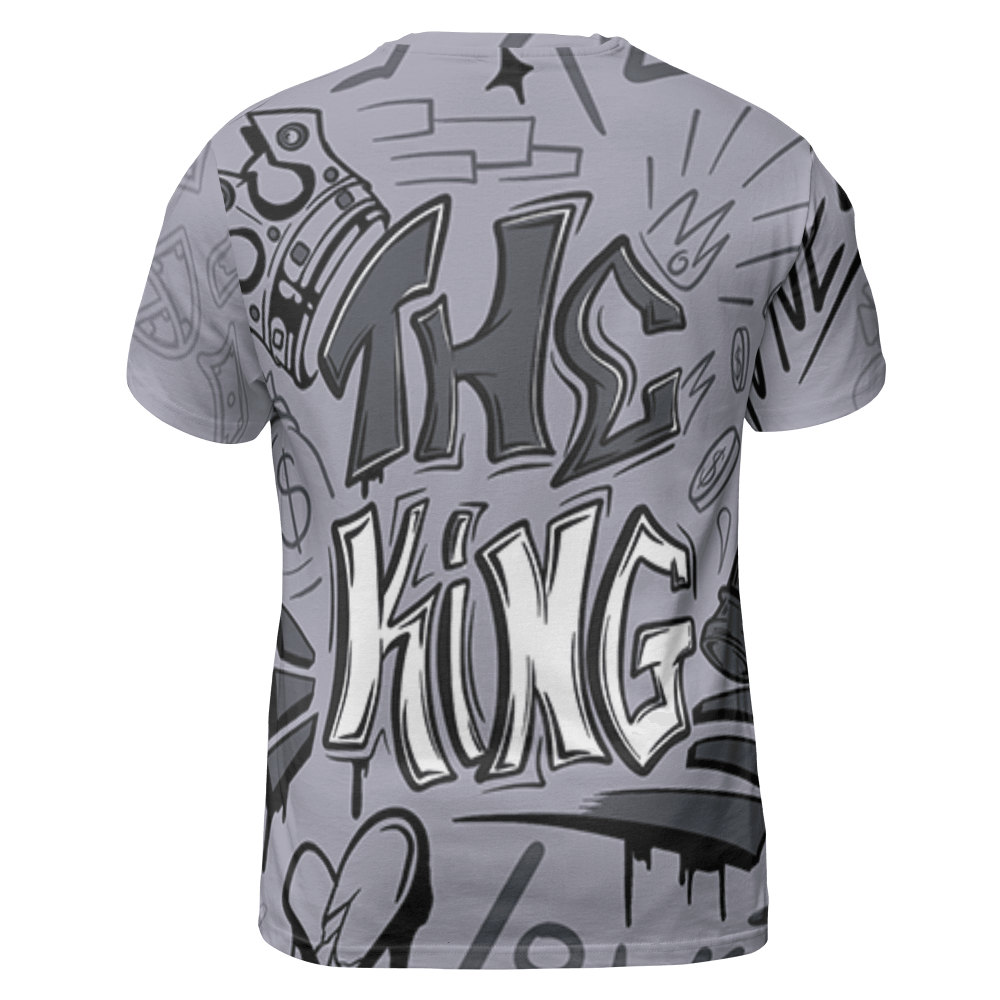 Stealth 14s T Shirt Match The King 3D All-Over Print Graffiti - NastyJamz