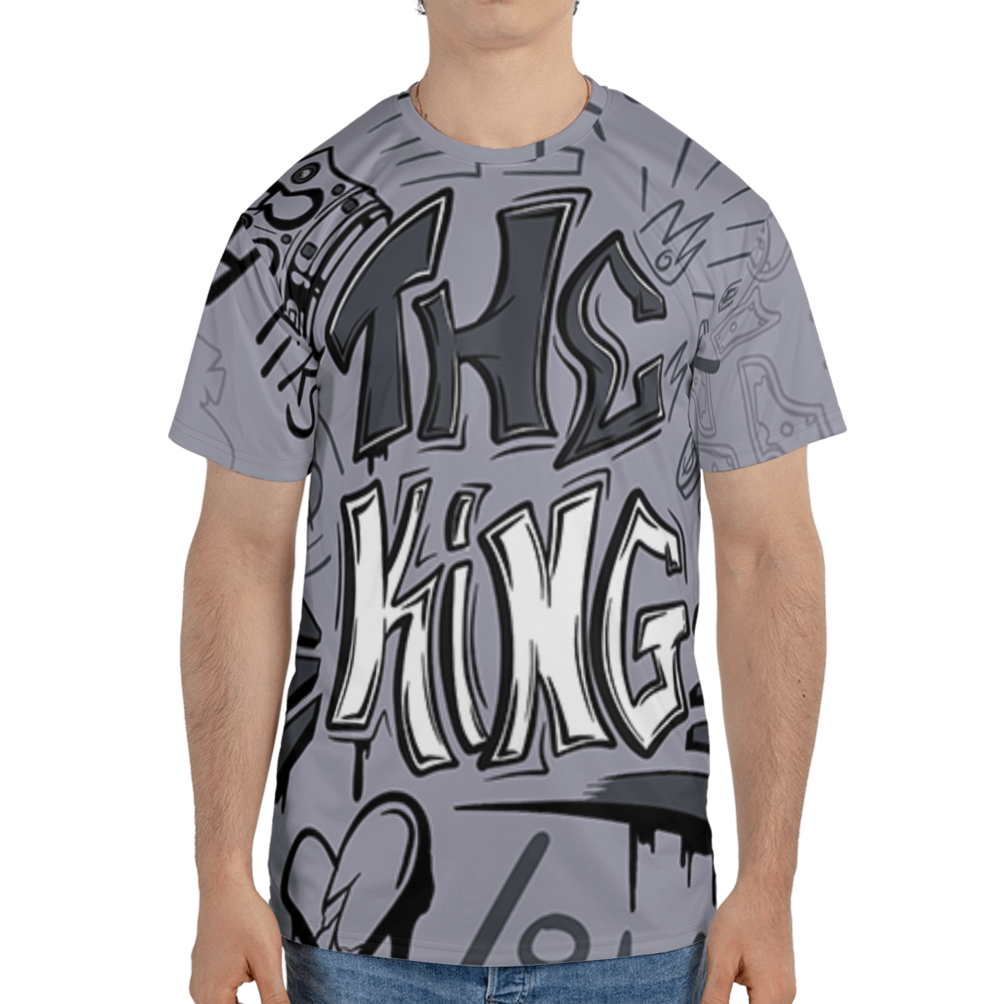 Stealth 14s T Shirt Match The King 3D All-Over Print Graffiti - NastyJamz