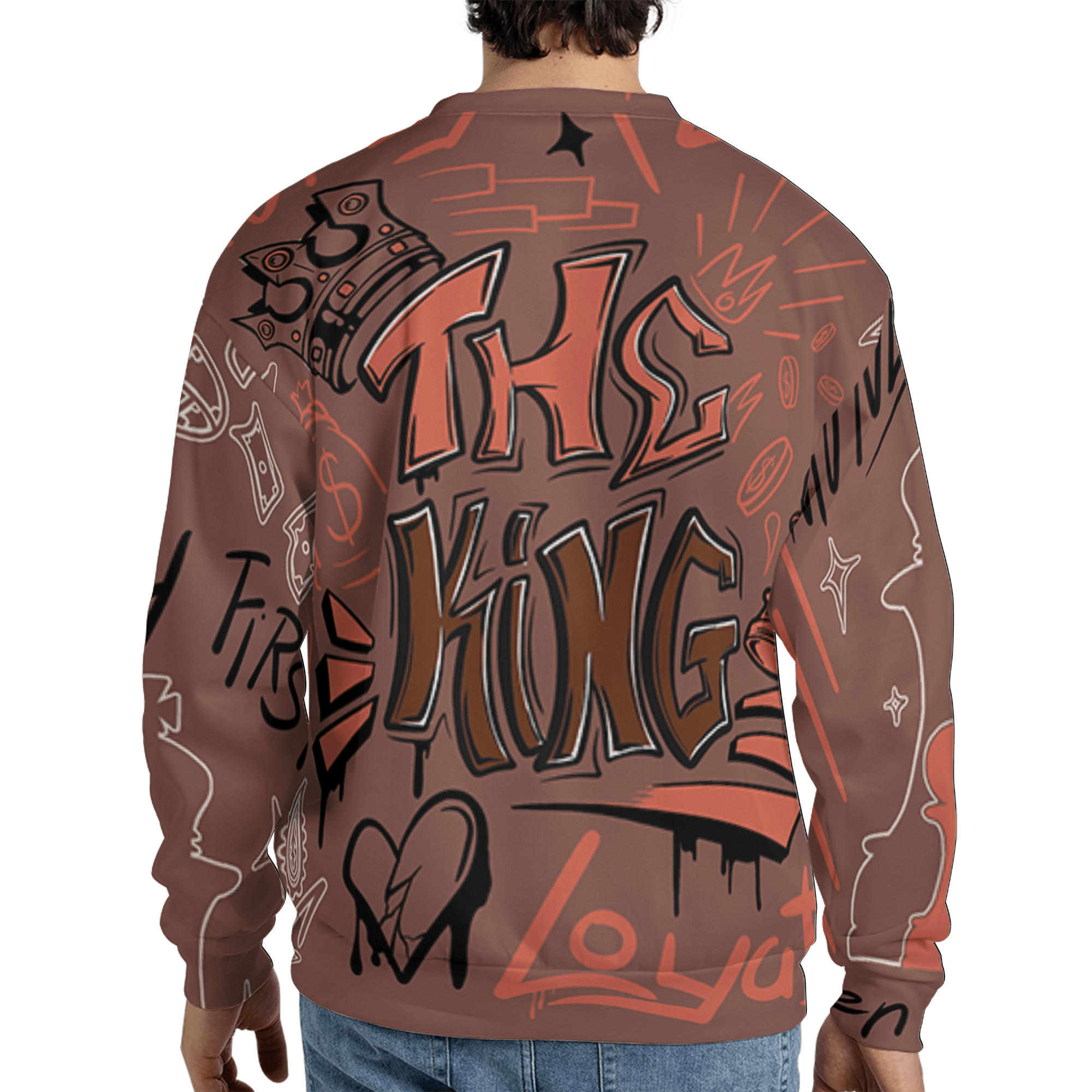 High OG Dusted Clay 1s Sweatshirt Match The King 3D All-Over Print Graffiti - NastyJamz