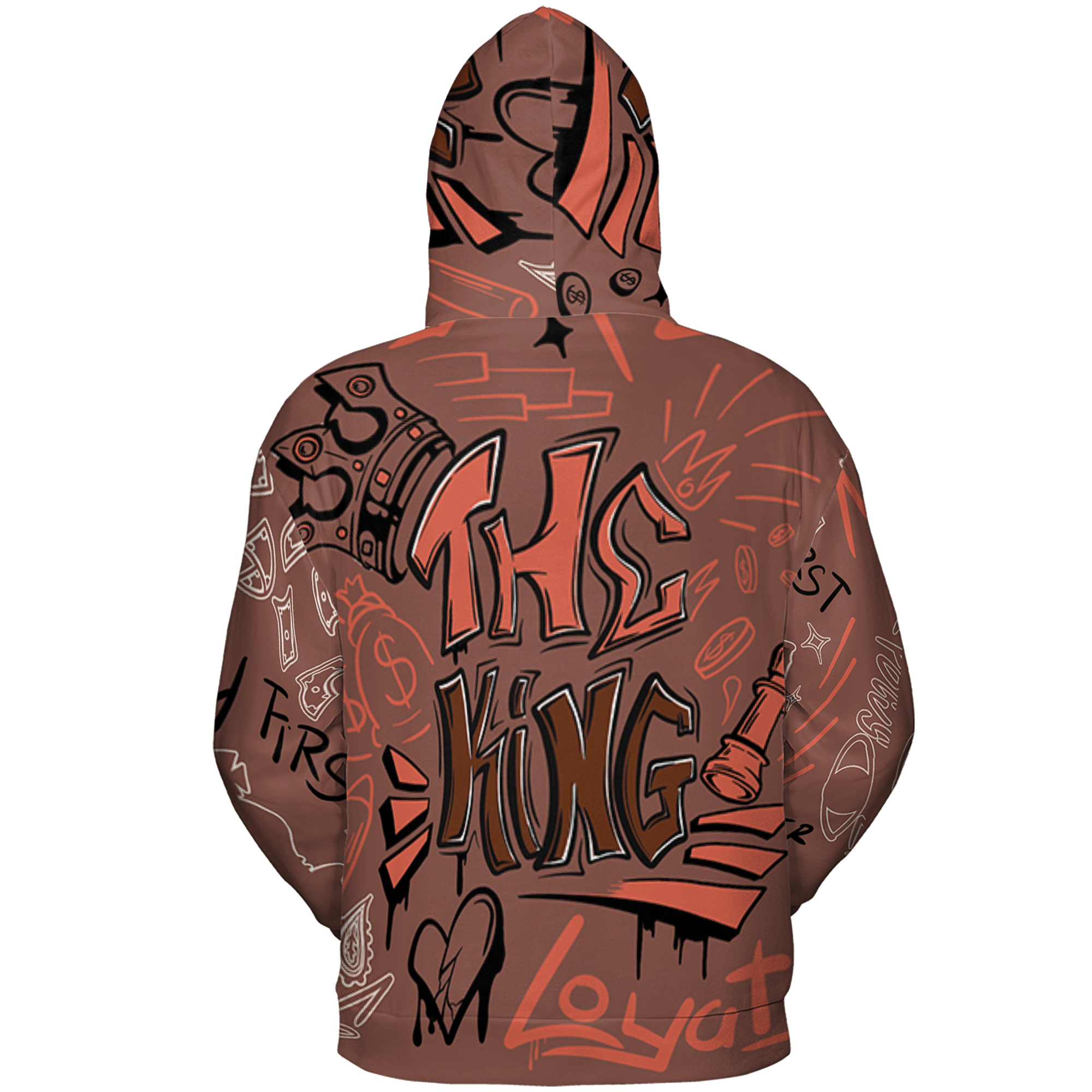 High OG Dusted Clay 1s Hoodie Match The King 3D All-Over Print Graffiti - NastyJamz