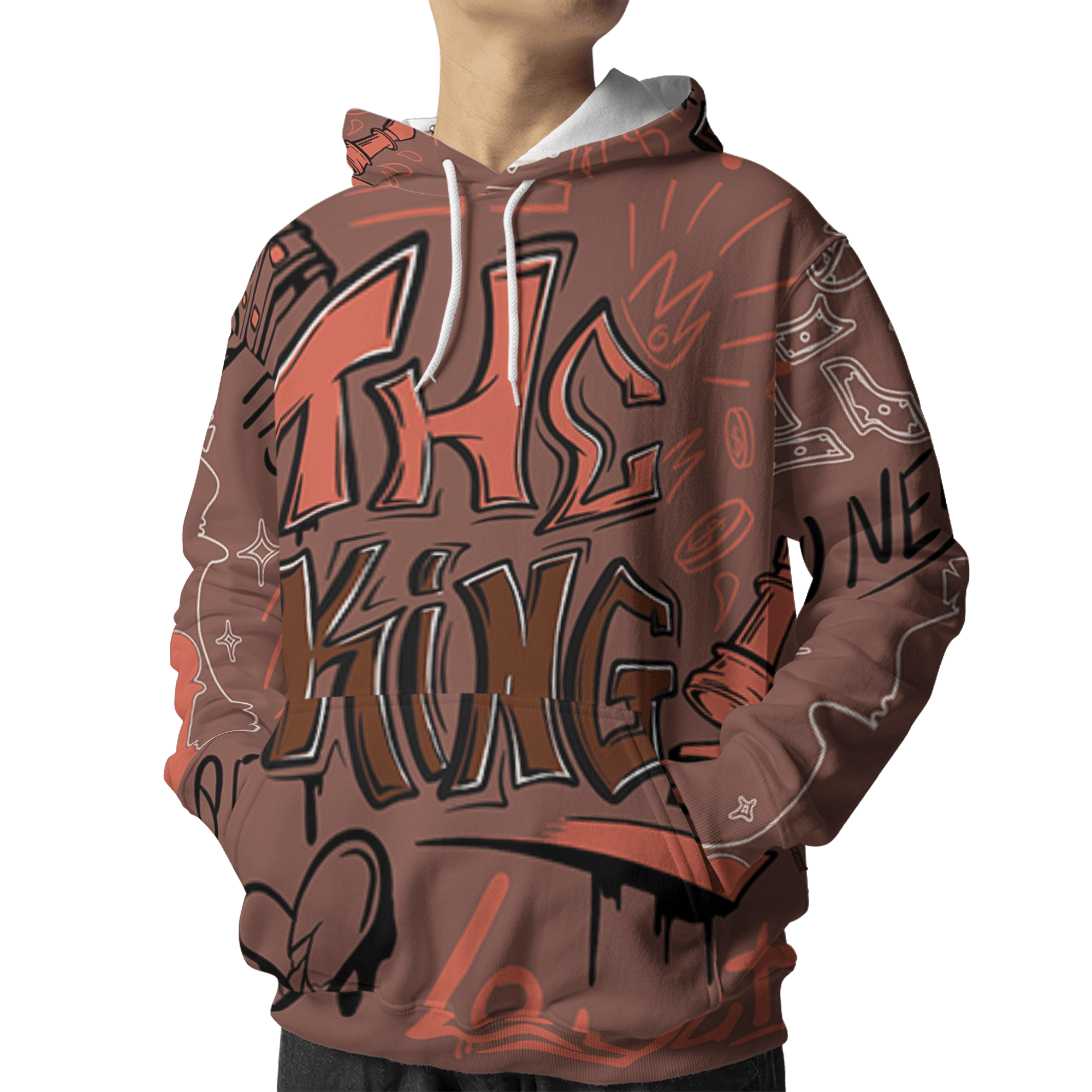 High OG Dusted Clay 1s Hoodie Match The King 3D All-Over Print Graffiti - NastyJamz