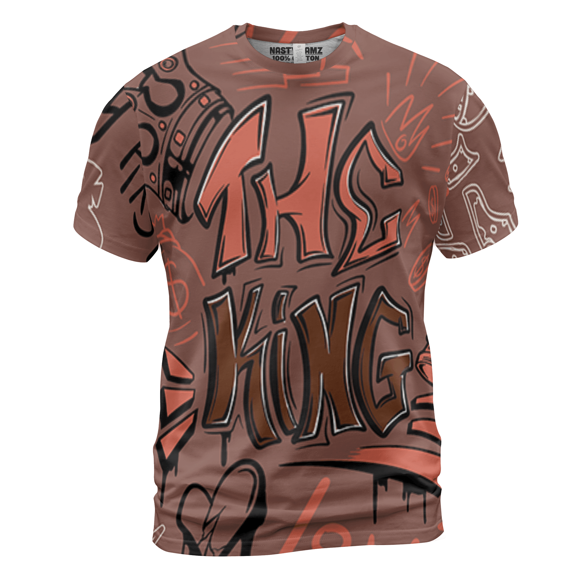 High OG Dusted Clay 1s T Shirt Match The King 3D All-Over Print Graffiti - NastyJamz