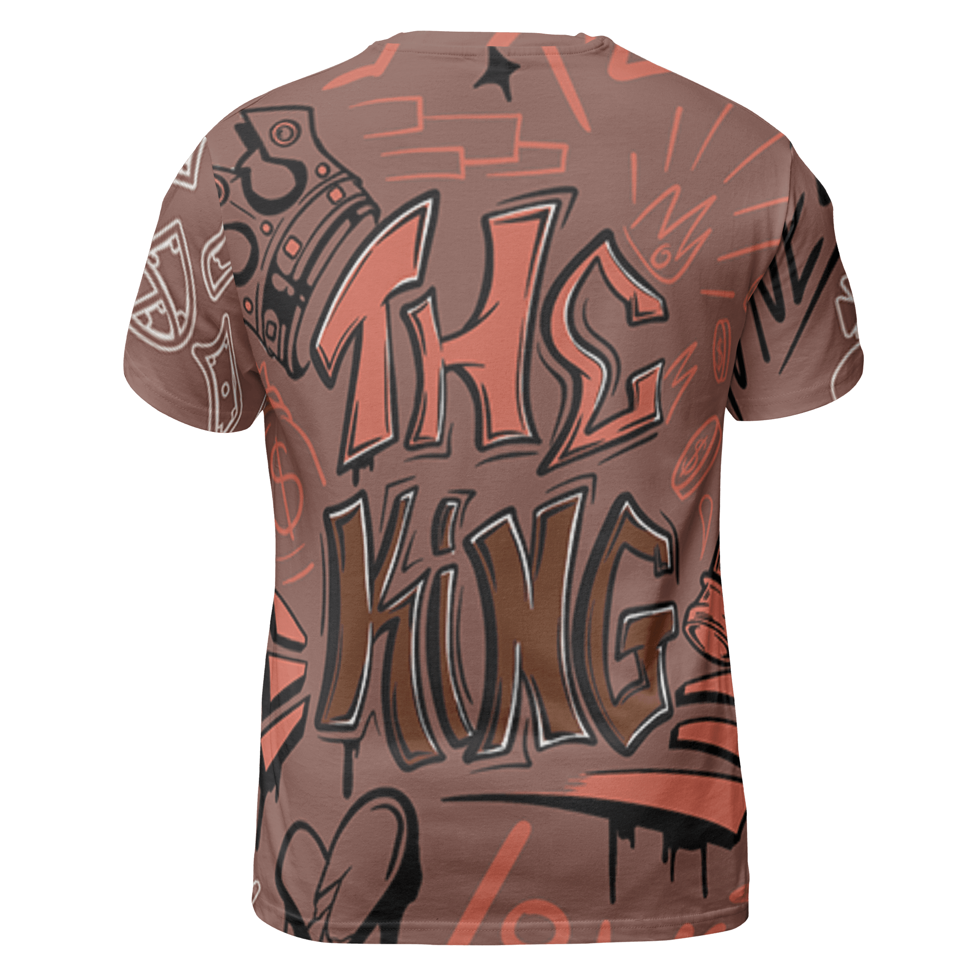High OG Dusted Clay 1s T Shirt Match The King 3D All-Over Print Graffiti - NastyJamz