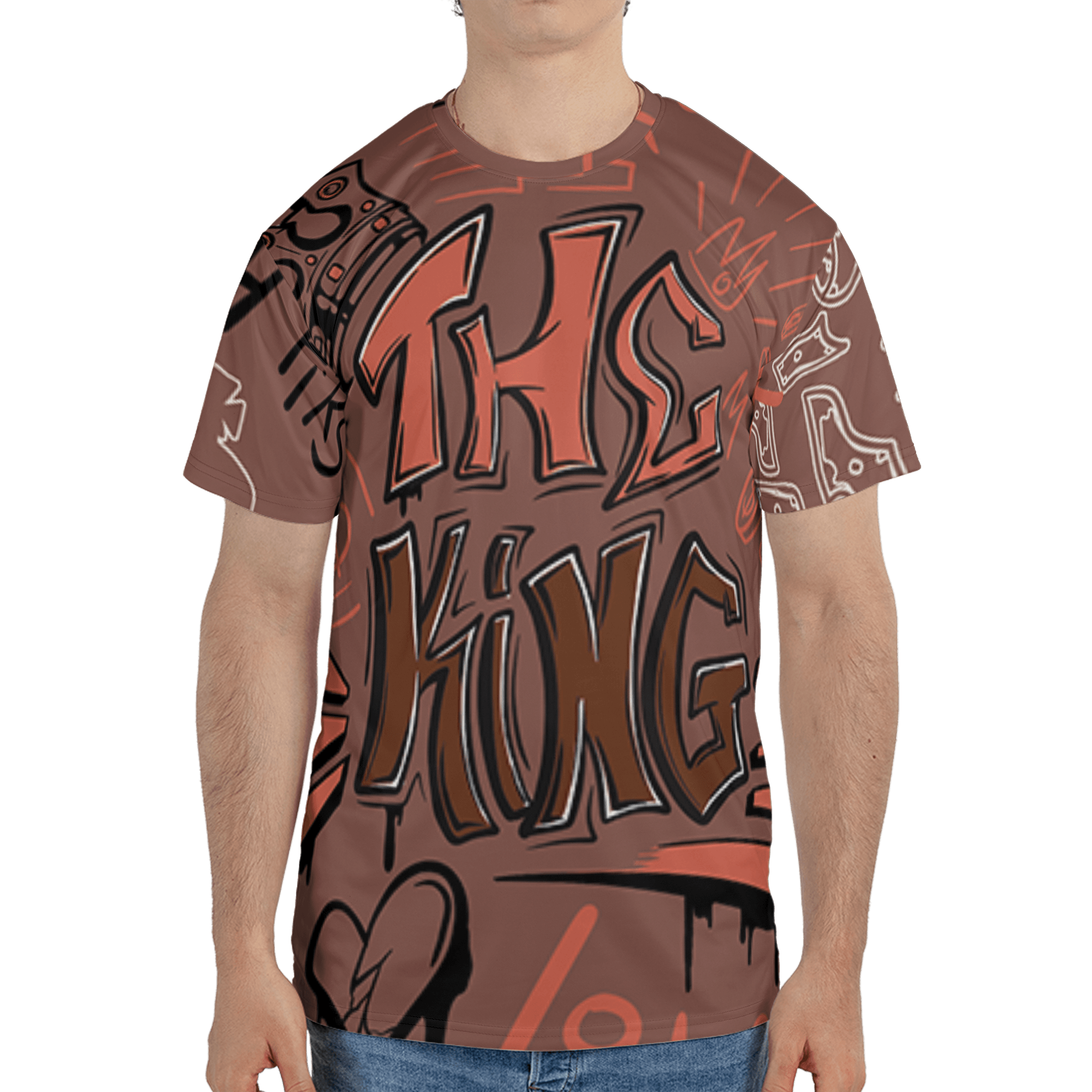 High OG Dusted Clay 1s T Shirt Match The King 3D All-Over Print Graffiti - NastyJamz