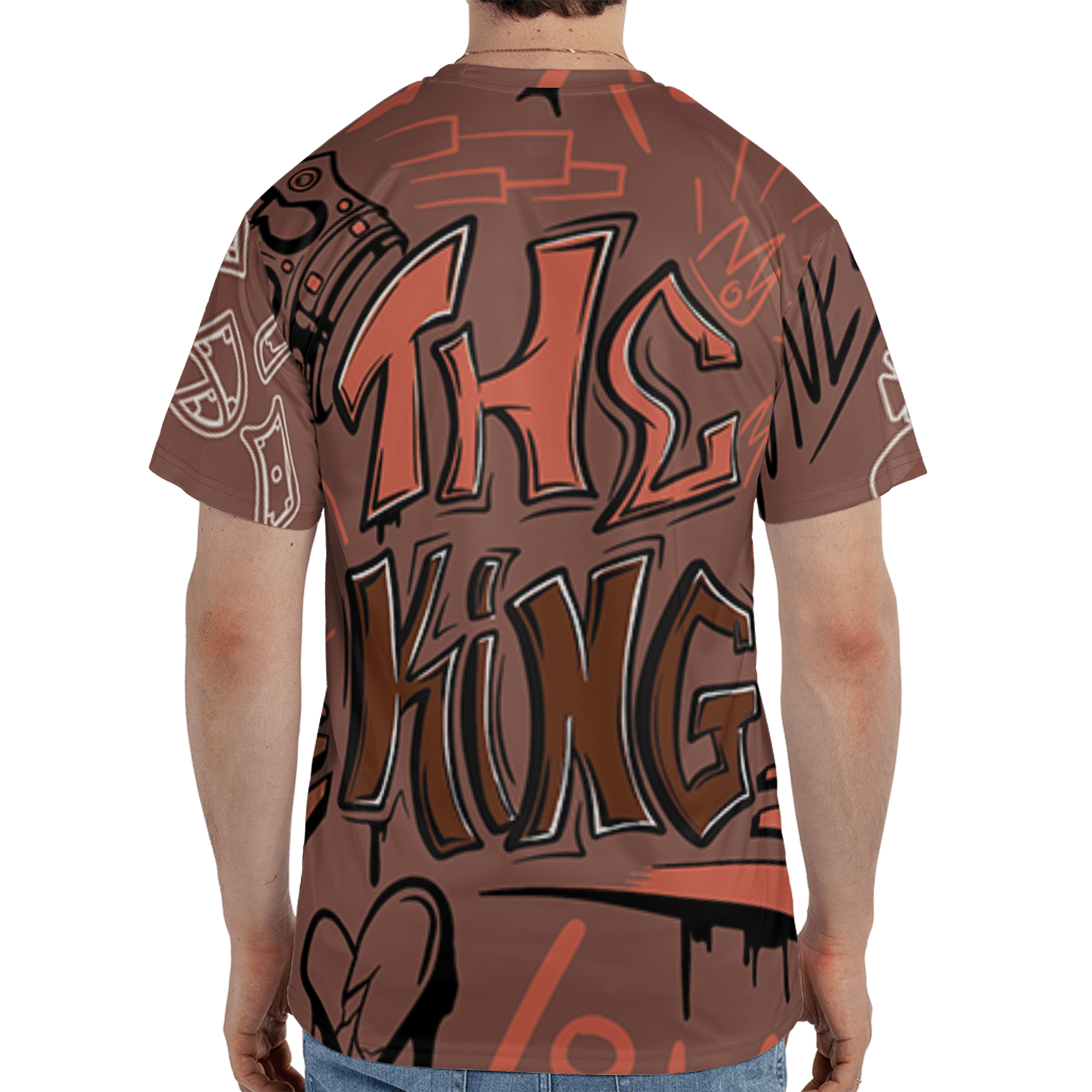 High OG Dusted Clay 1s T Shirt Match The King 3D All-Over Print Graffiti - NastyJamz