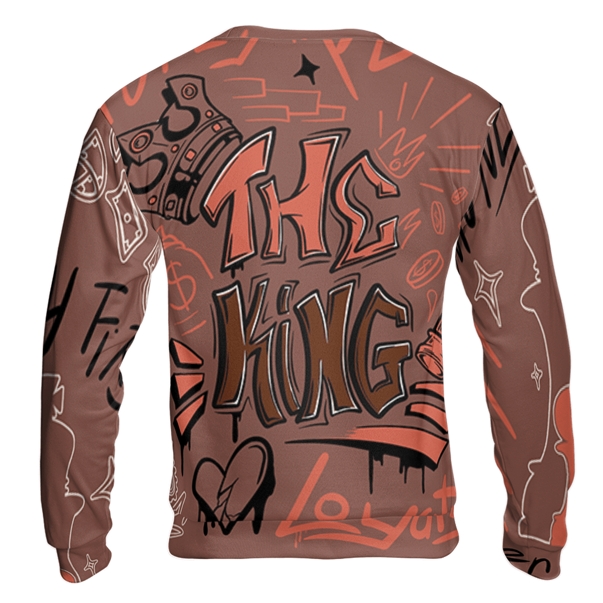 High OG Dusted Clay 1s Sweatshirt Match The King 3D All-Over Print Graffiti - NastyJamz