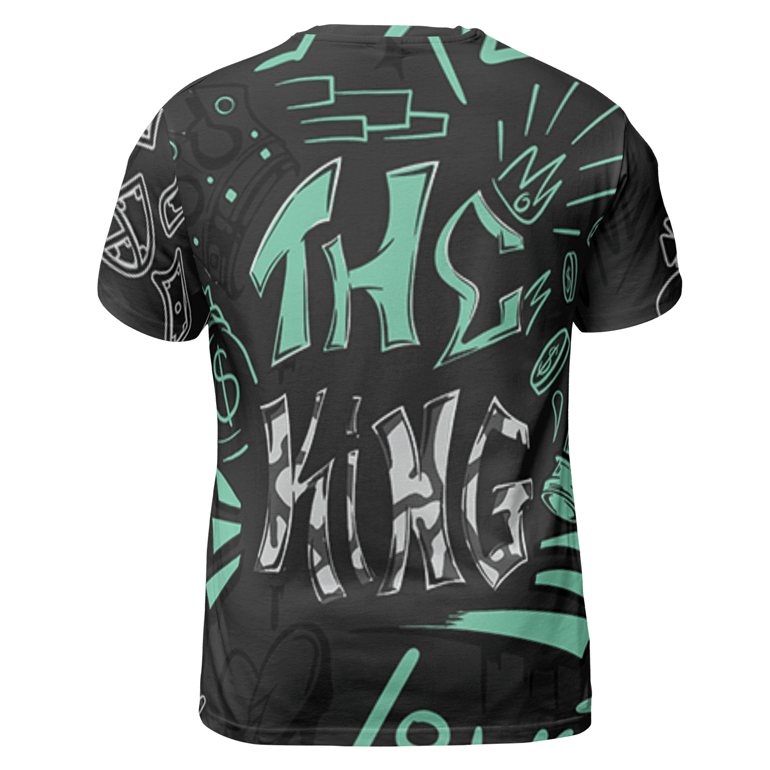 Green Glow 3s T Shirt Match The King 3D All-Over Print Graffiti - NastyJamz