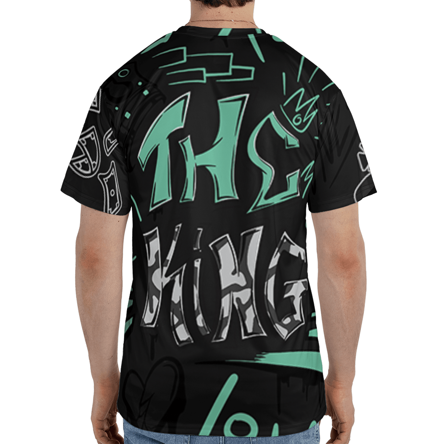 Green Glow 3s T Shirt Match The King 3D All-Over Print Graffiti - NastyJamz