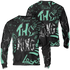 Green Glow 3s Sweatshirt Match The King 3D All-Over Print Graffiti - NastyJamz
