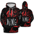Bred Reimagined 4s Hoodie Match The King 3D All-Over Print Graffiti - NastyJamz