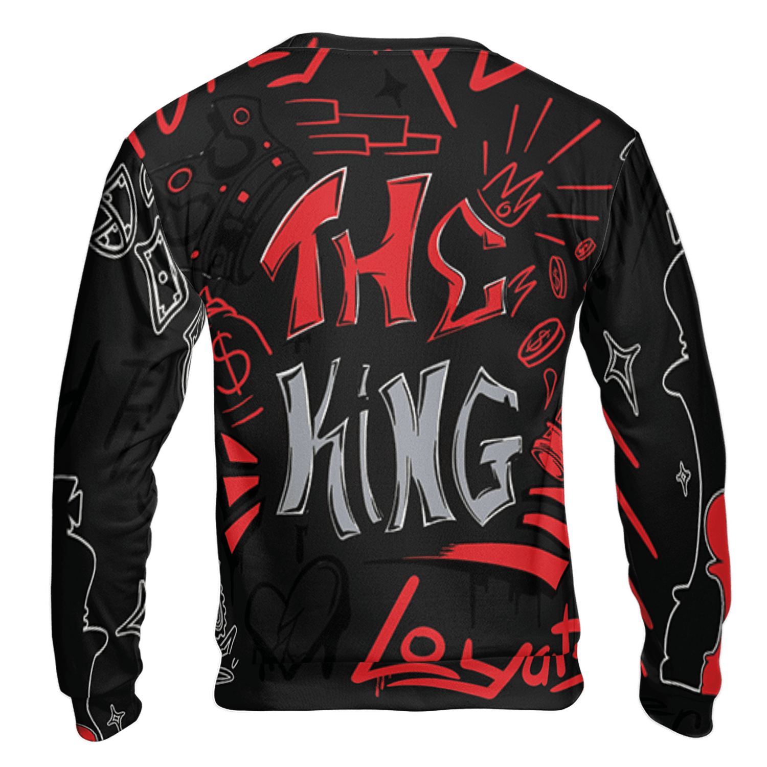 Bred Reimagined 4s Sweatshirt Match The King 3D All-Over Print Graffiti - NastyJamz