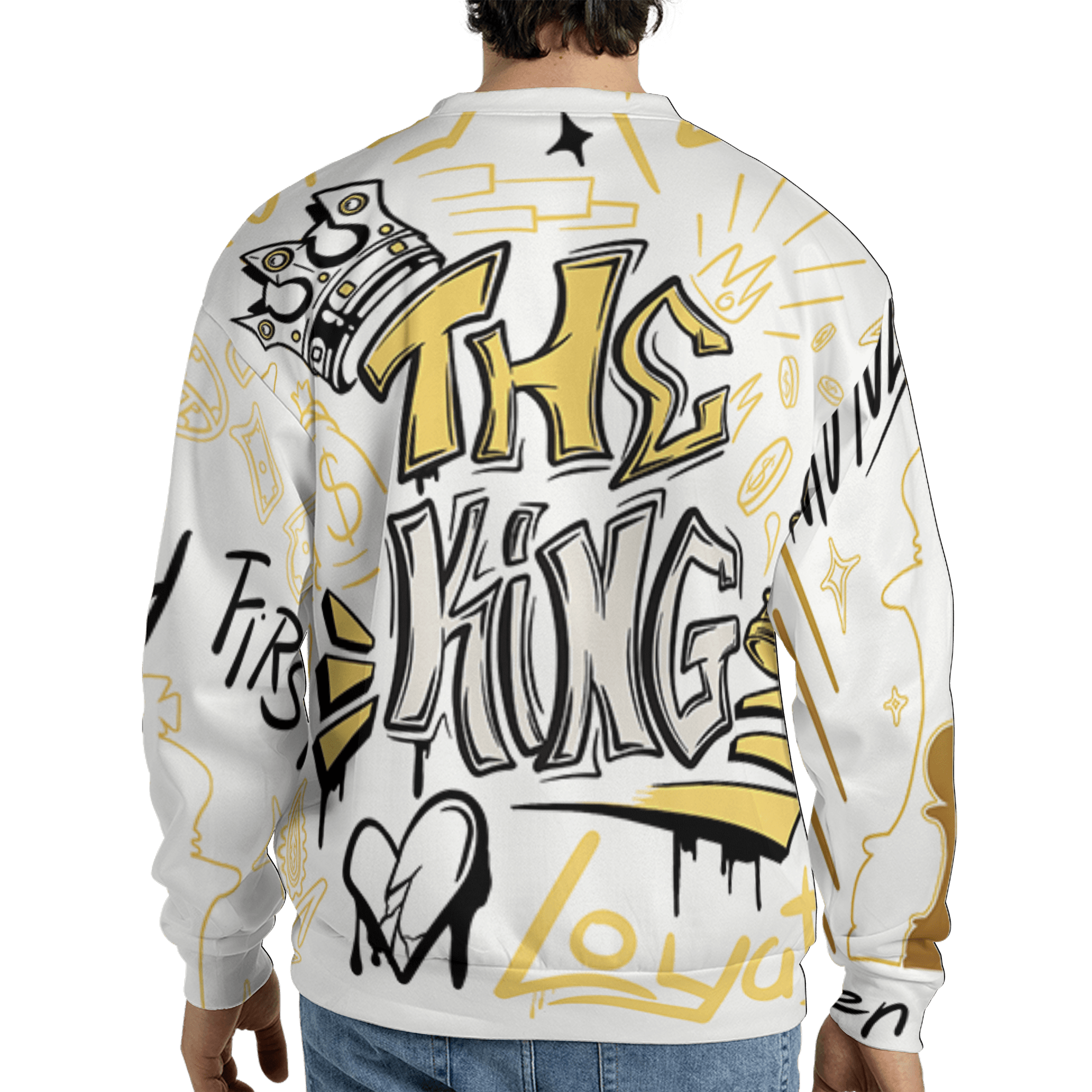 Sail 4s Sweatshirt Match The King 3D All-Over Print Graffiti - NastyJamz