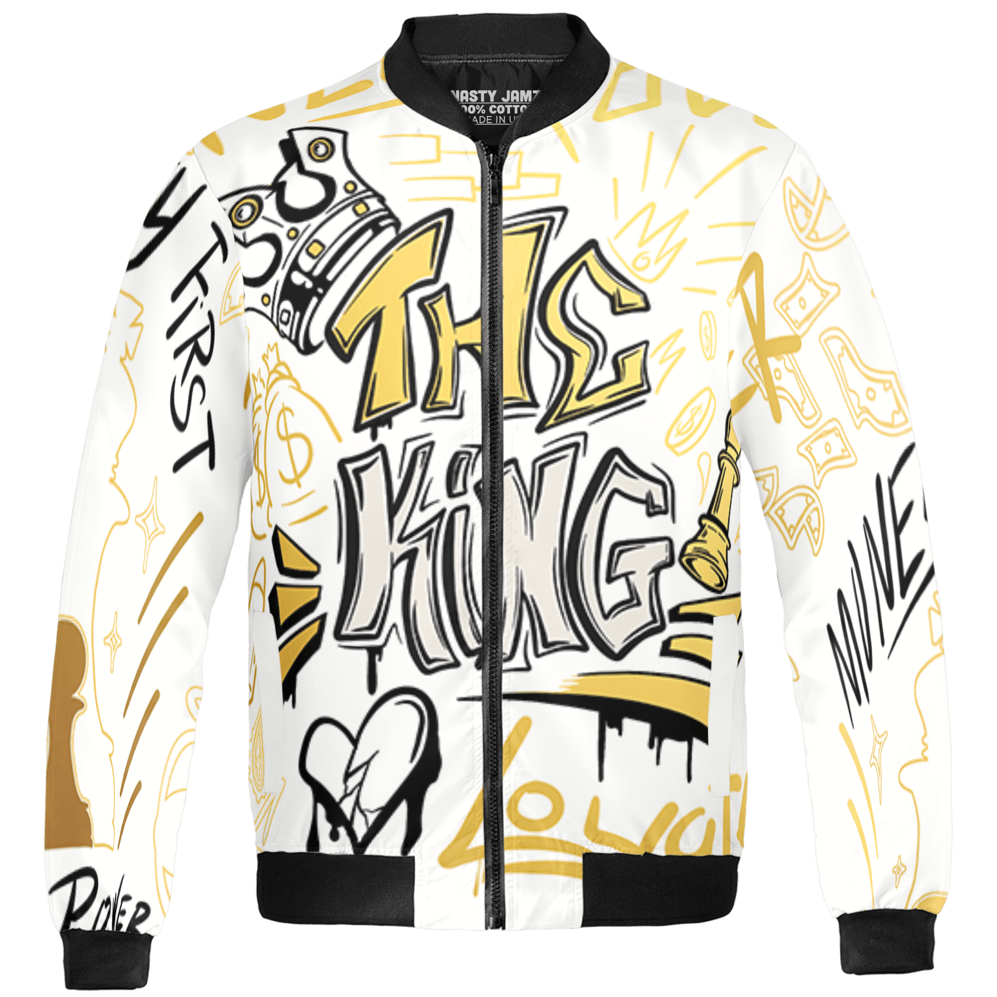 Sail 4s Jacket Match The King 3D All-Over Print Graffiti - NastyJamz