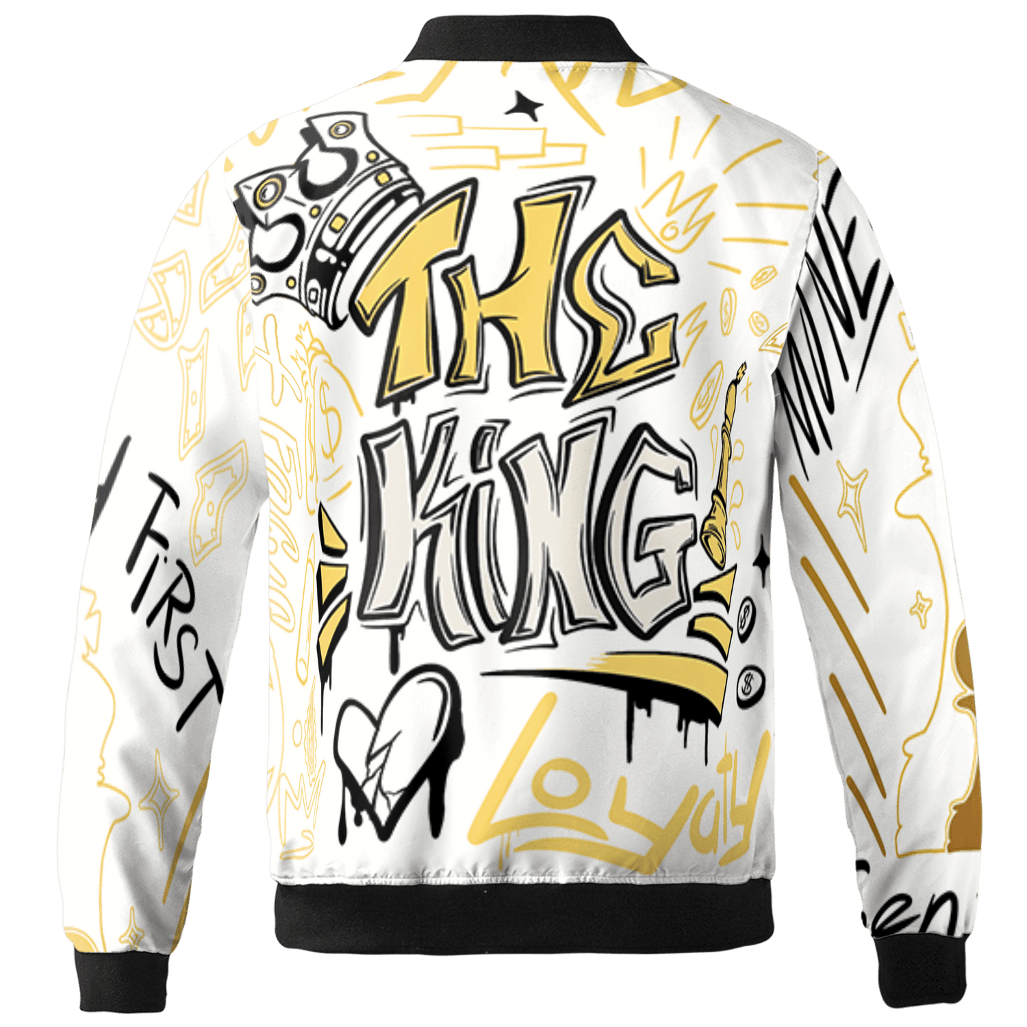 Sail 4s Jacket Match The King 3D All-Over Print Graffiti - NastyJamz