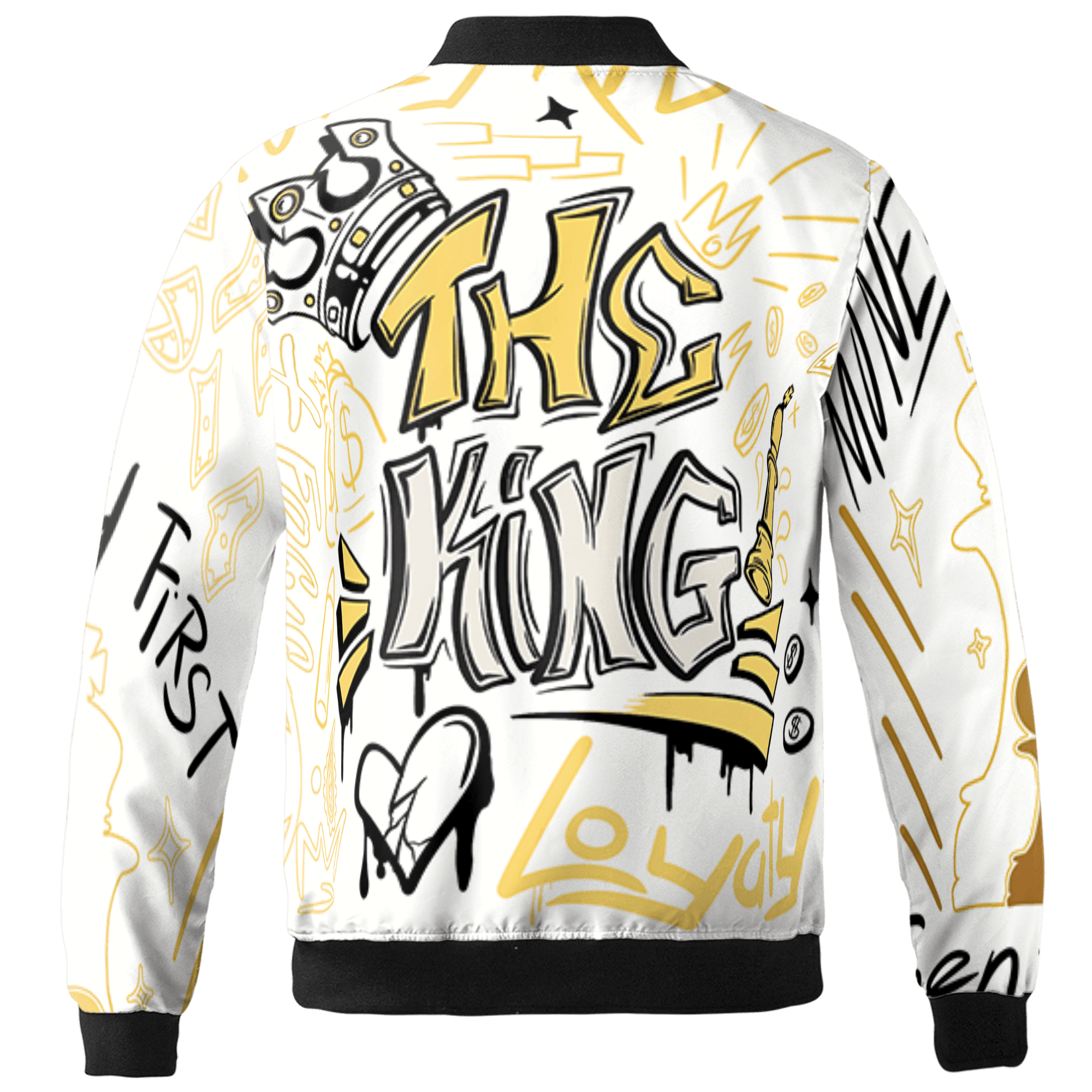 Sail 4s Jacket Match The King 3D All-Over Print Graffiti - NastyJamz