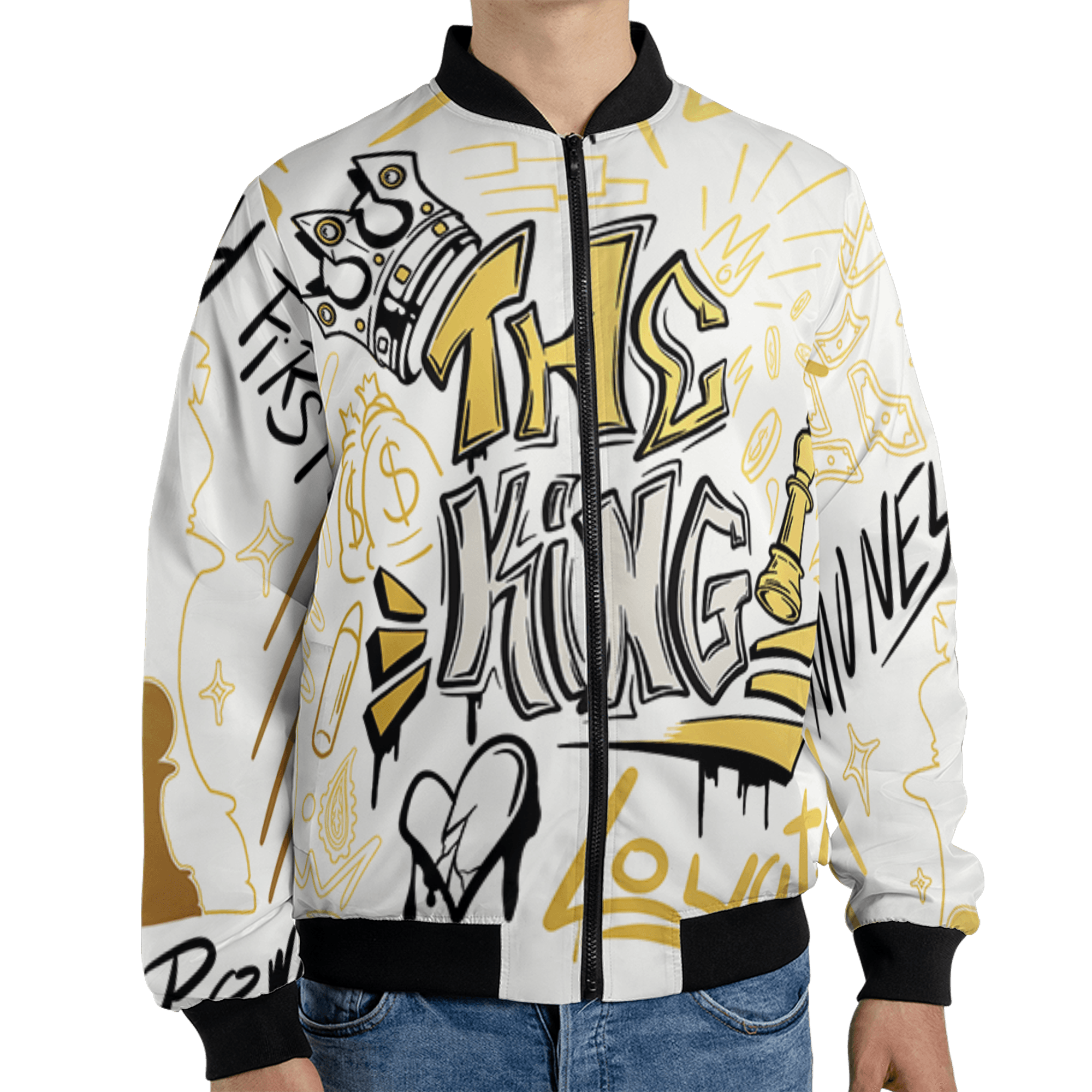 Sail 4s Jacket Match The King 3D All-Over Print Graffiti - NastyJamz