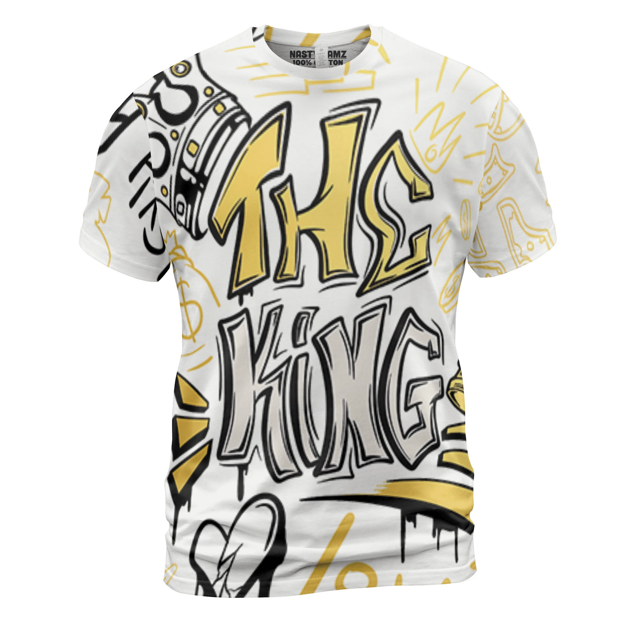 Sail 4s T Shirt Match The King 3D All-Over Print Graffiti - NastyJamz