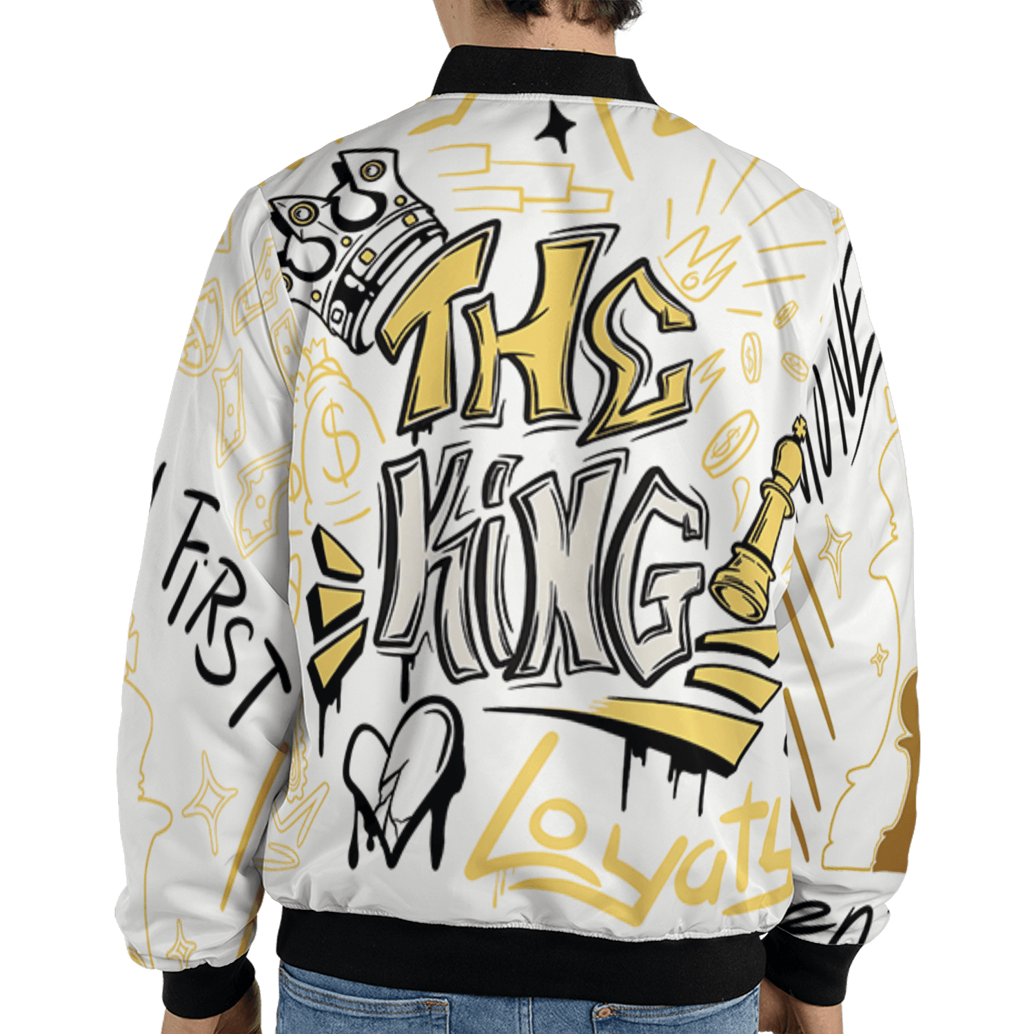 Sail 4s Jacket Match The King 3D All-Over Print Graffiti - NastyJamz