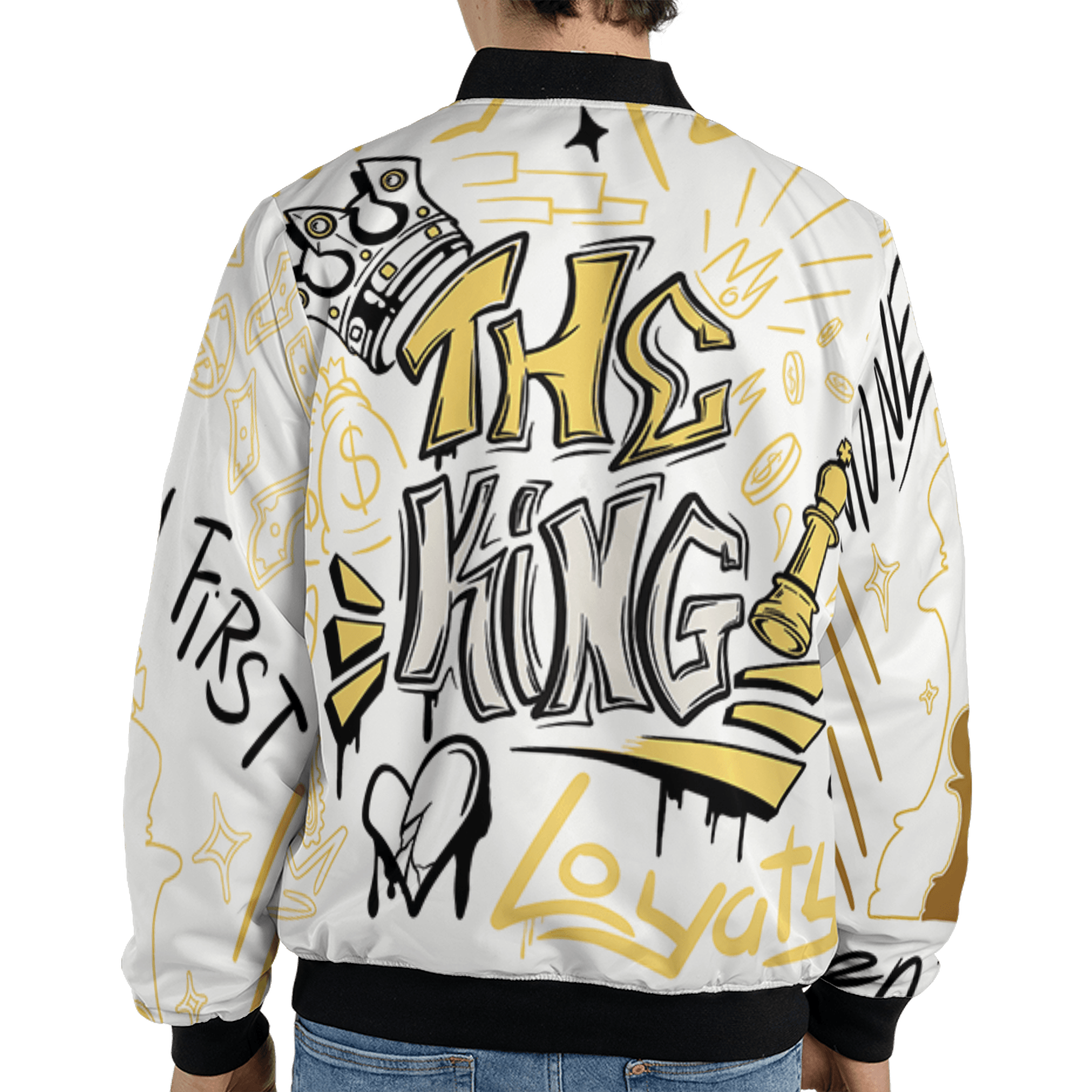 Sail 4s Jacket Match The King 3D All-Over Print Graffiti - NastyJamz