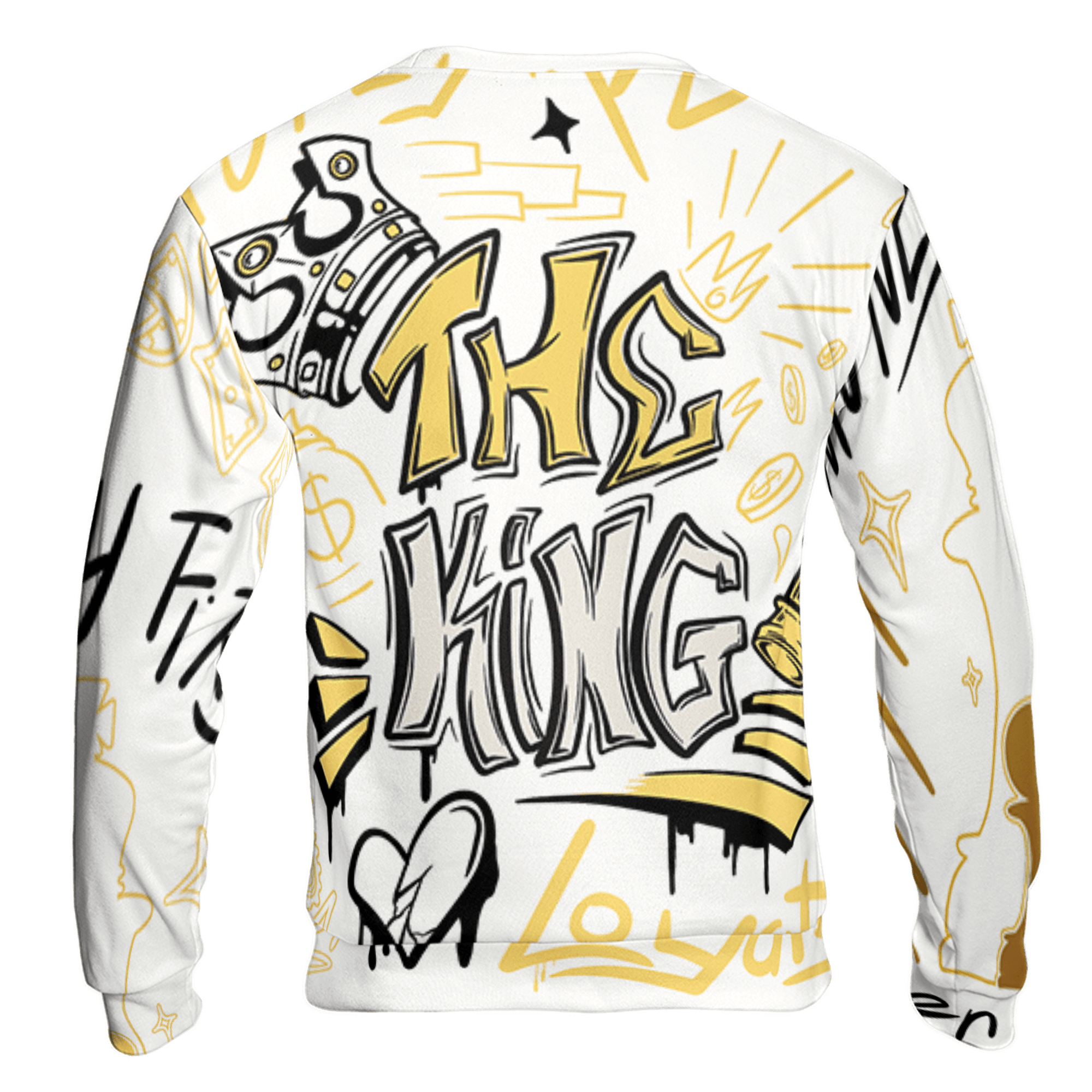 Sail 4s Sweatshirt Match The King 3D All-Over Print Graffiti - NastyJamz