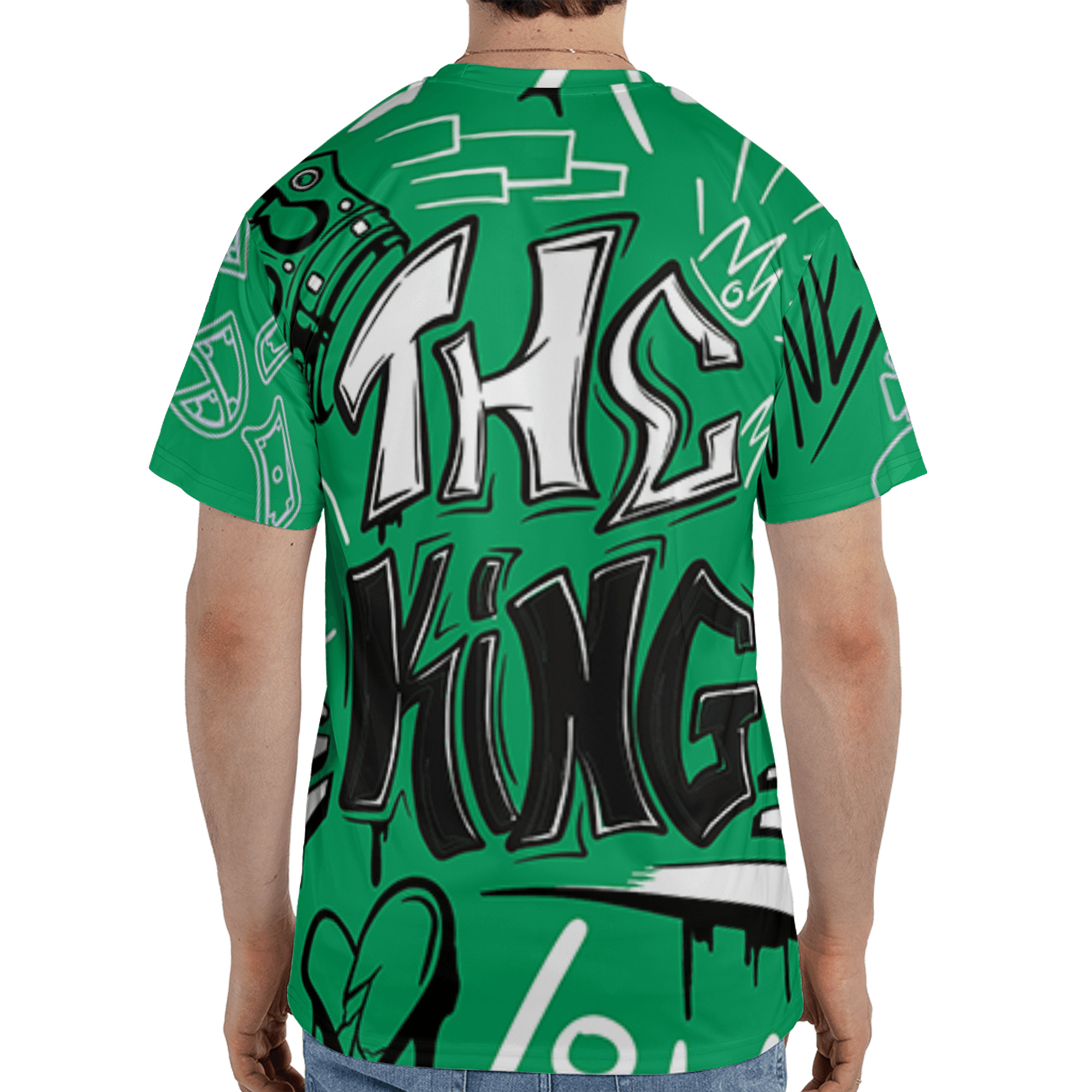 Lucky Green 5s T Shirt Match The King 3D All-Over Print Graffiti - NastyJamz