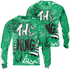 Lucky Green 5s Sweatshirt Match The King 3D All-Over Print Graffiti - NastyJamz