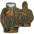 Olive 5s Hoodie Match The King 3D All-Over Print Graffiti - NastyJamz