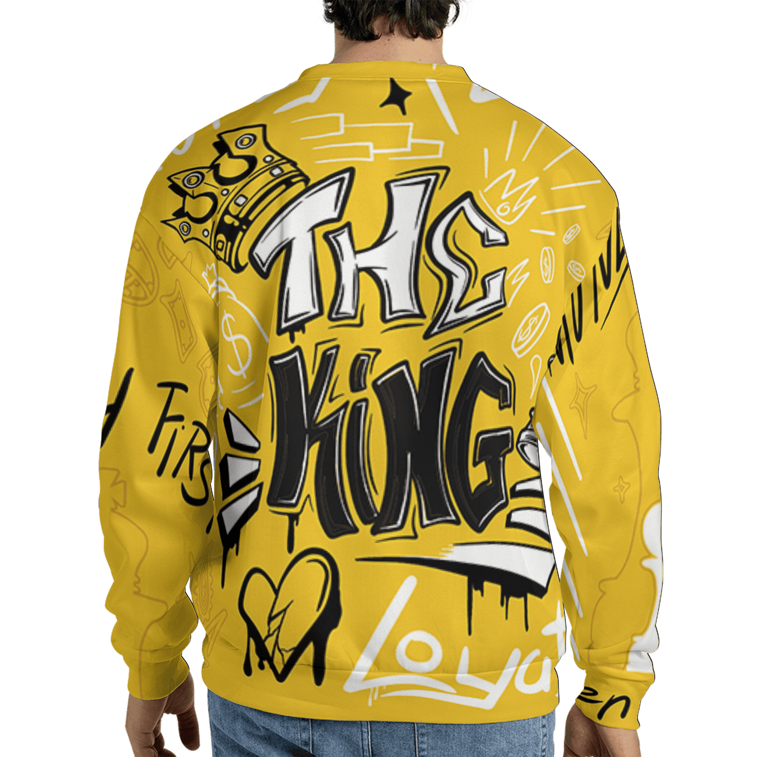 Yellow Ochre 6s Sweatshirt Match The King 3D All-Over Print Graffiti - NastyJamz