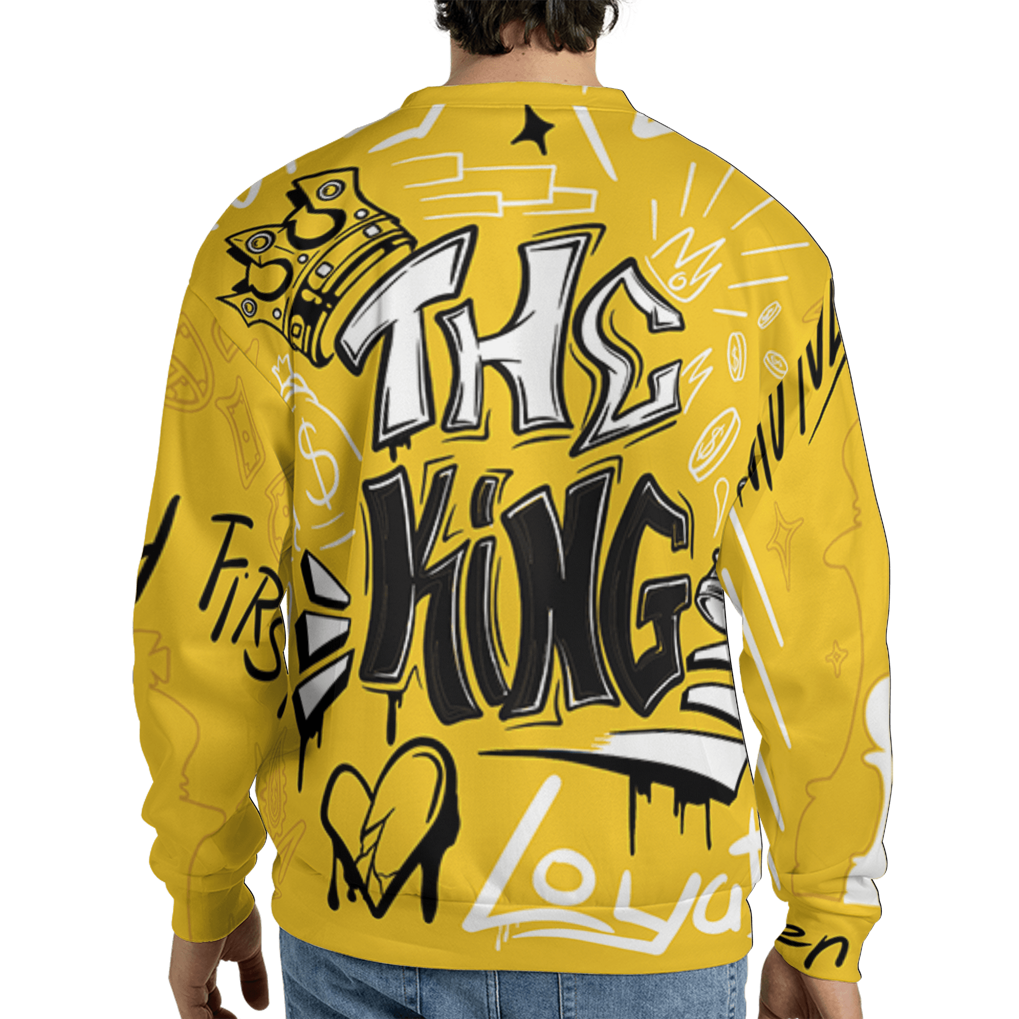 Yellow Ochre 6s Sweatshirt Match The King 3D All-Over Print Graffiti - NastyJamz