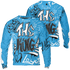 Powder Blue 9s Sweatshirt Match The King 3D All-Over Print Graffiti - NastyJamz