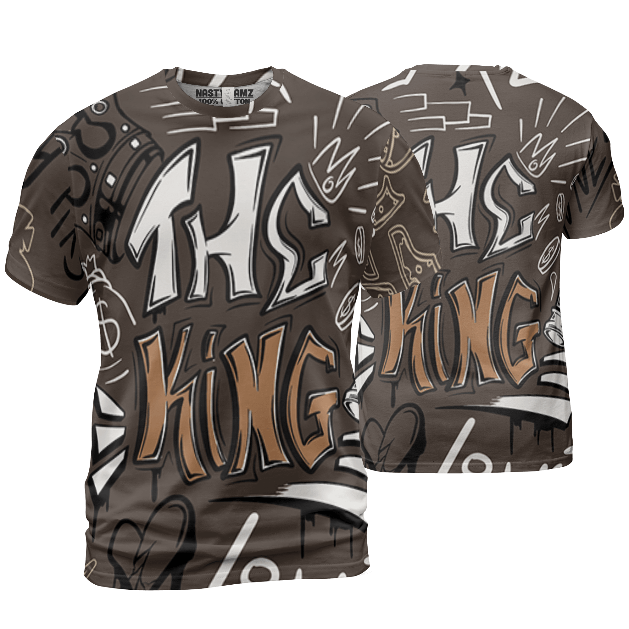 Jumpman Jack T Shirt Match The King 3D All-Over Print Graffiti - NastyJamz