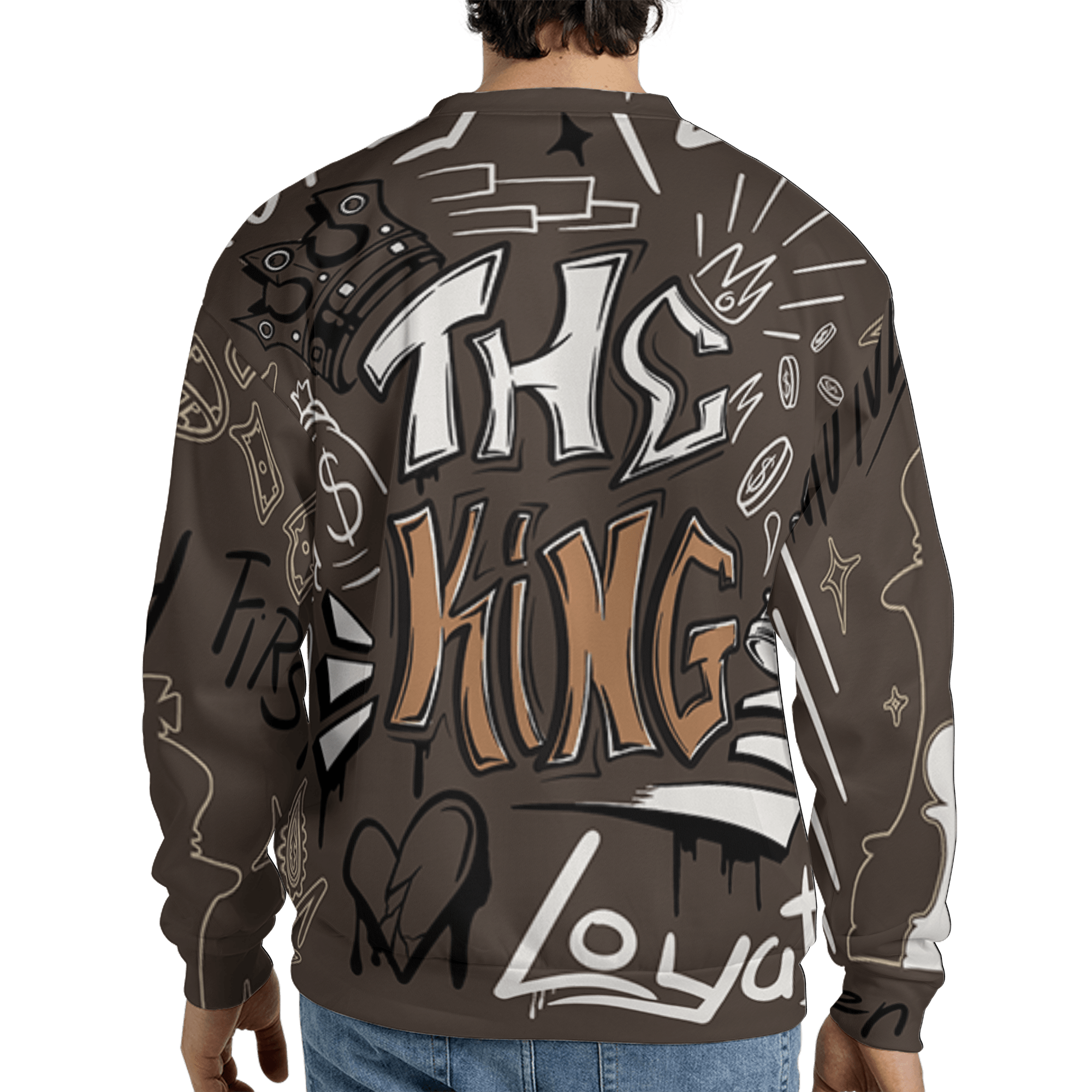 Jumpman Jack Sweatshirt Match The King 3D All-Over Print Graffiti - NastyJamz