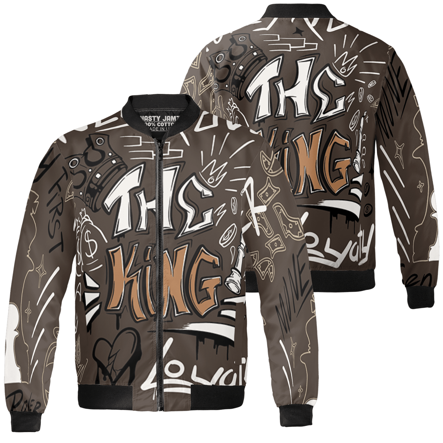 Jumpman Jack Jacket Match The King 3D All-Over Print Graffiti - NastyJamz