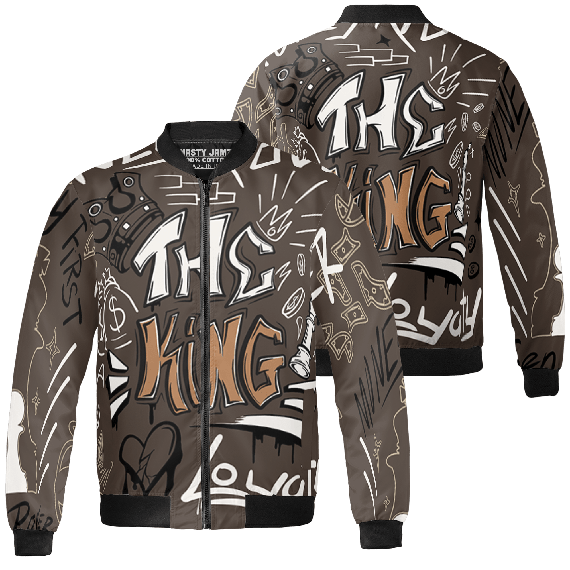 Jumpman Jack Jacket Match The King 3D All-Over Print Graffiti - NastyJamz