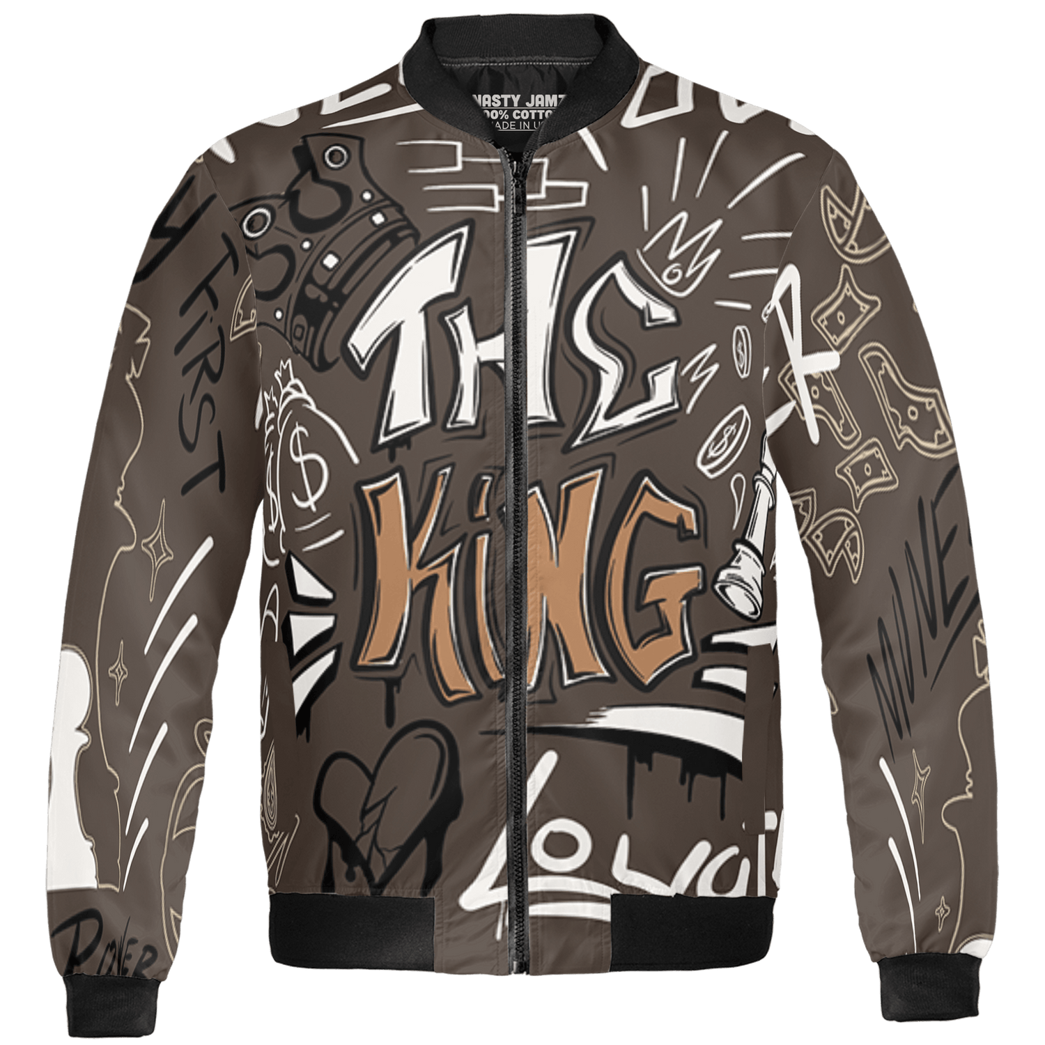 Jumpman Jack Jacket Match The King 3D All-Over Print Graffiti - NastyJamz